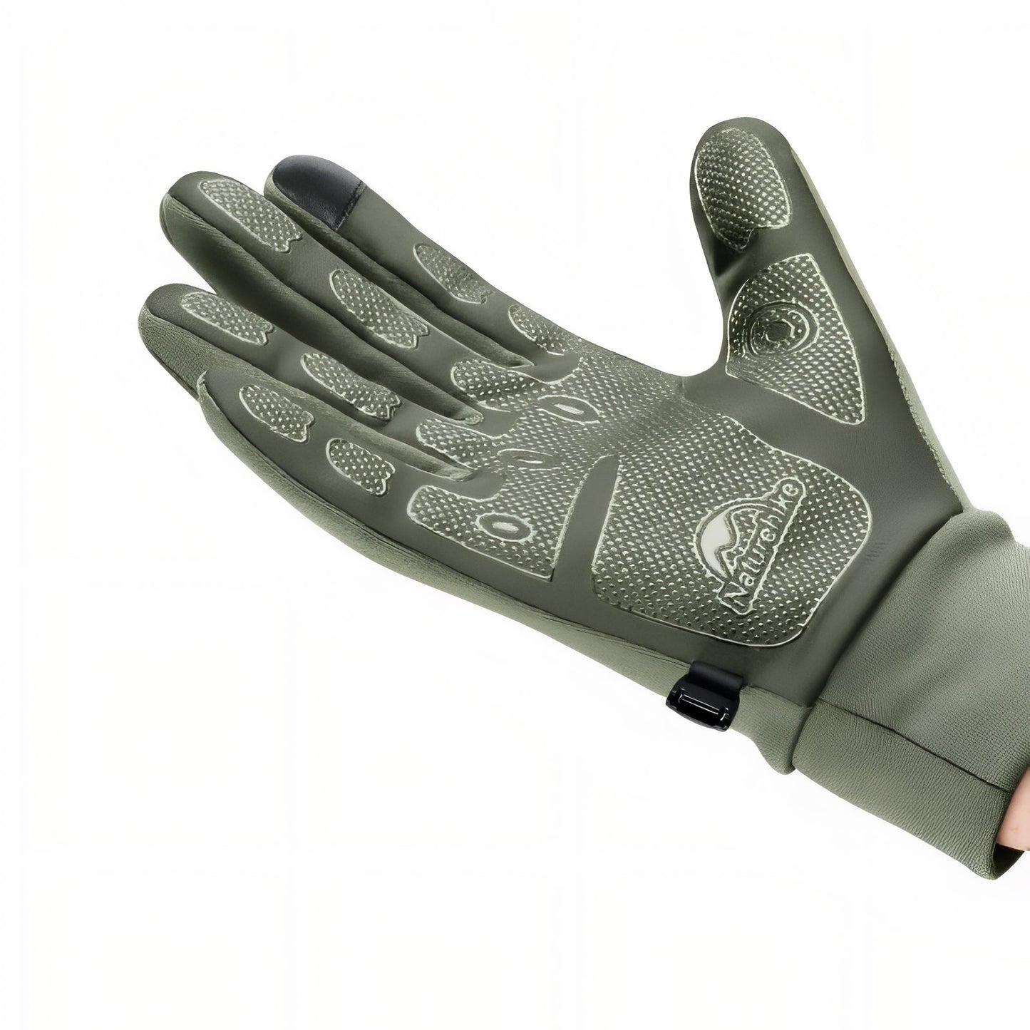 Gant Randonnée Hiver gros plan texture gant - Vert - Gris - Noir