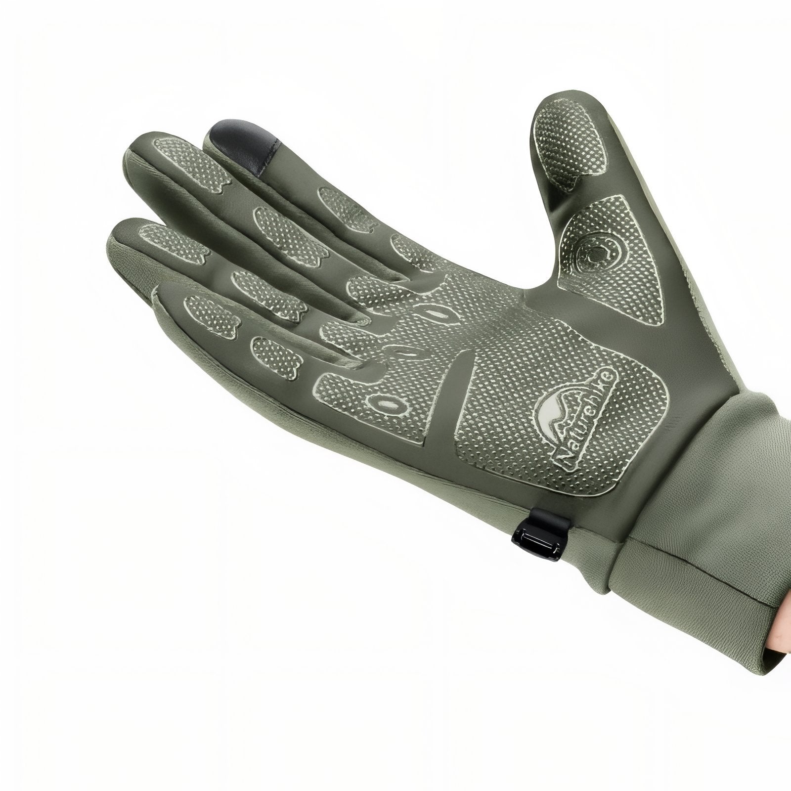 Gant Randonnée Hiver gros plan texture gant - Vert - Gris - Noir