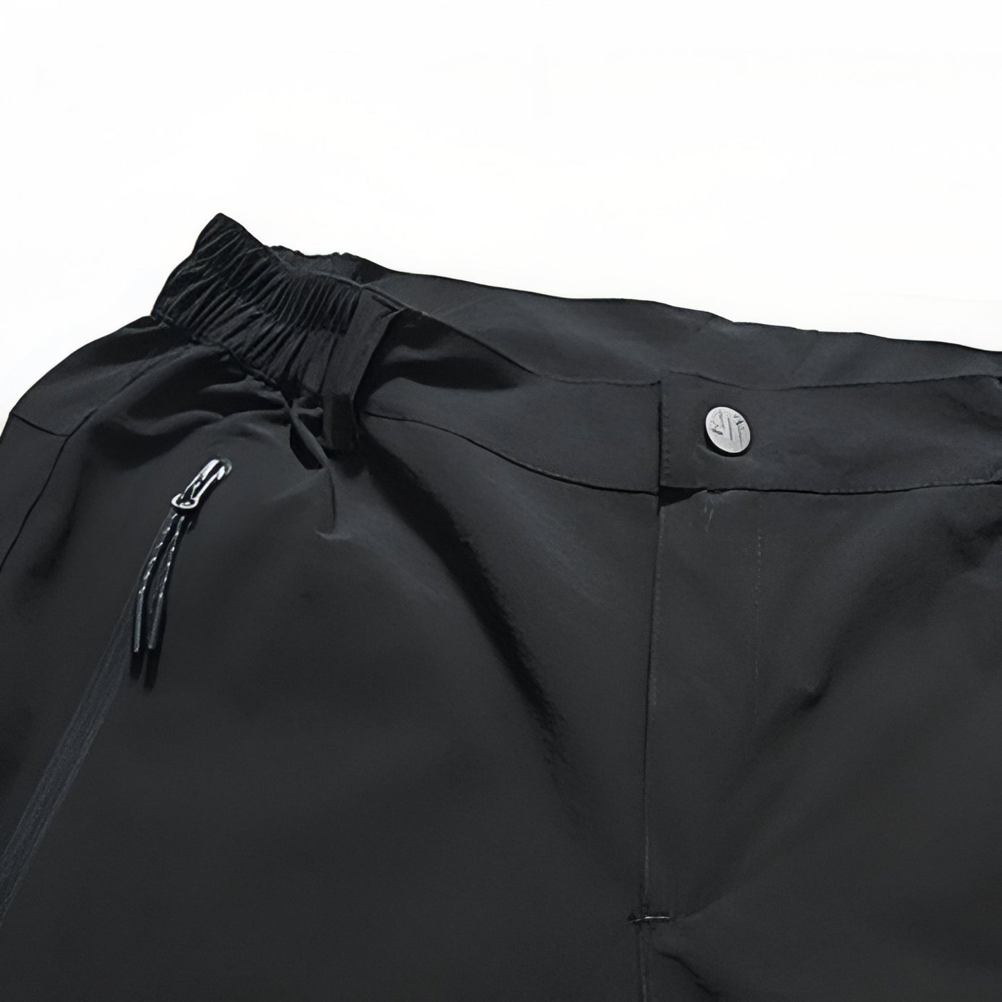 Pantalon de Randonnée Avec Ceinture Élastique Homme gros plan ceinture élastique - Gris Foncé - Noir