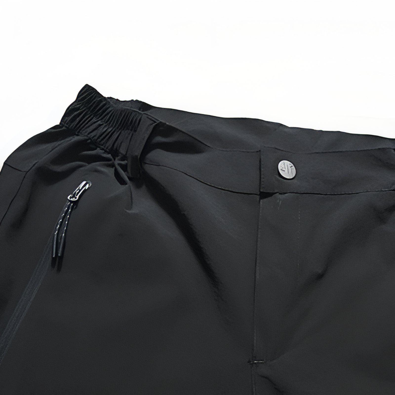 Pantalon de Randonnée Avec Ceinture Élastique Homme gros plan ceinture élastique - Gris Foncé - Noir