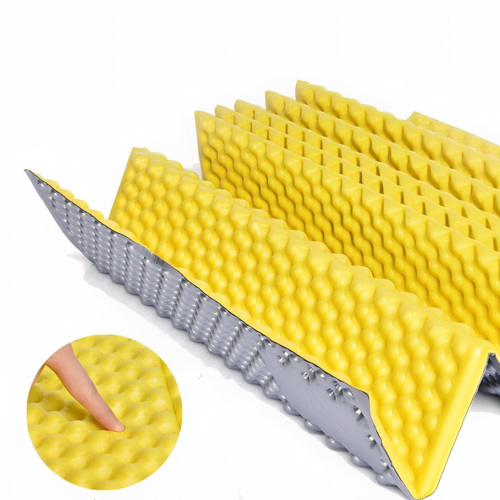 Matelas Pliable Randonnée gros plan texture - Jaune - Marron Foncé