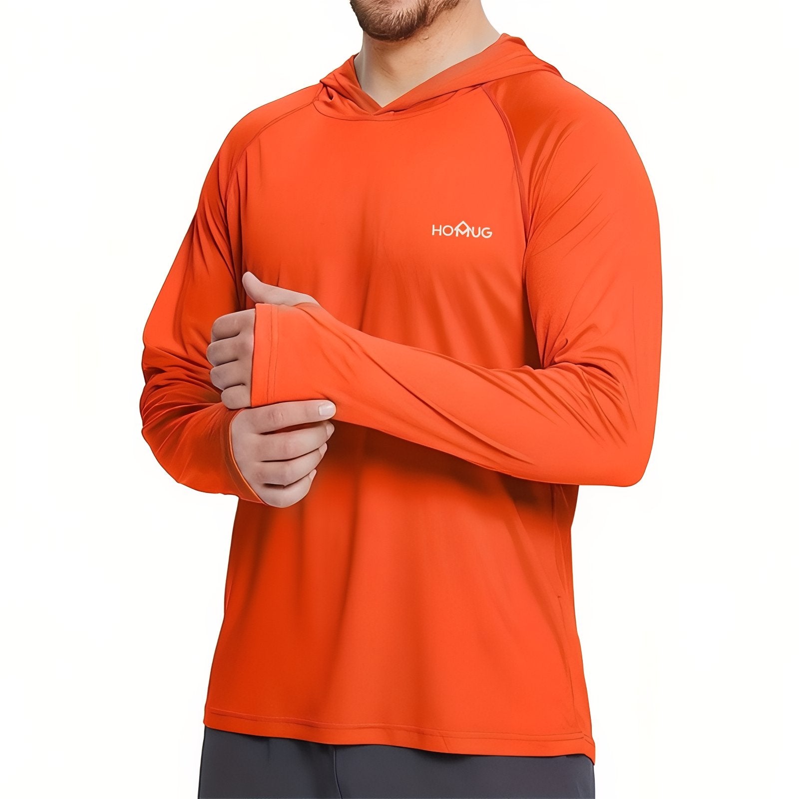 T-Shirt Anti-UV Homme Randonnée UPF50+ - Orange Fluo