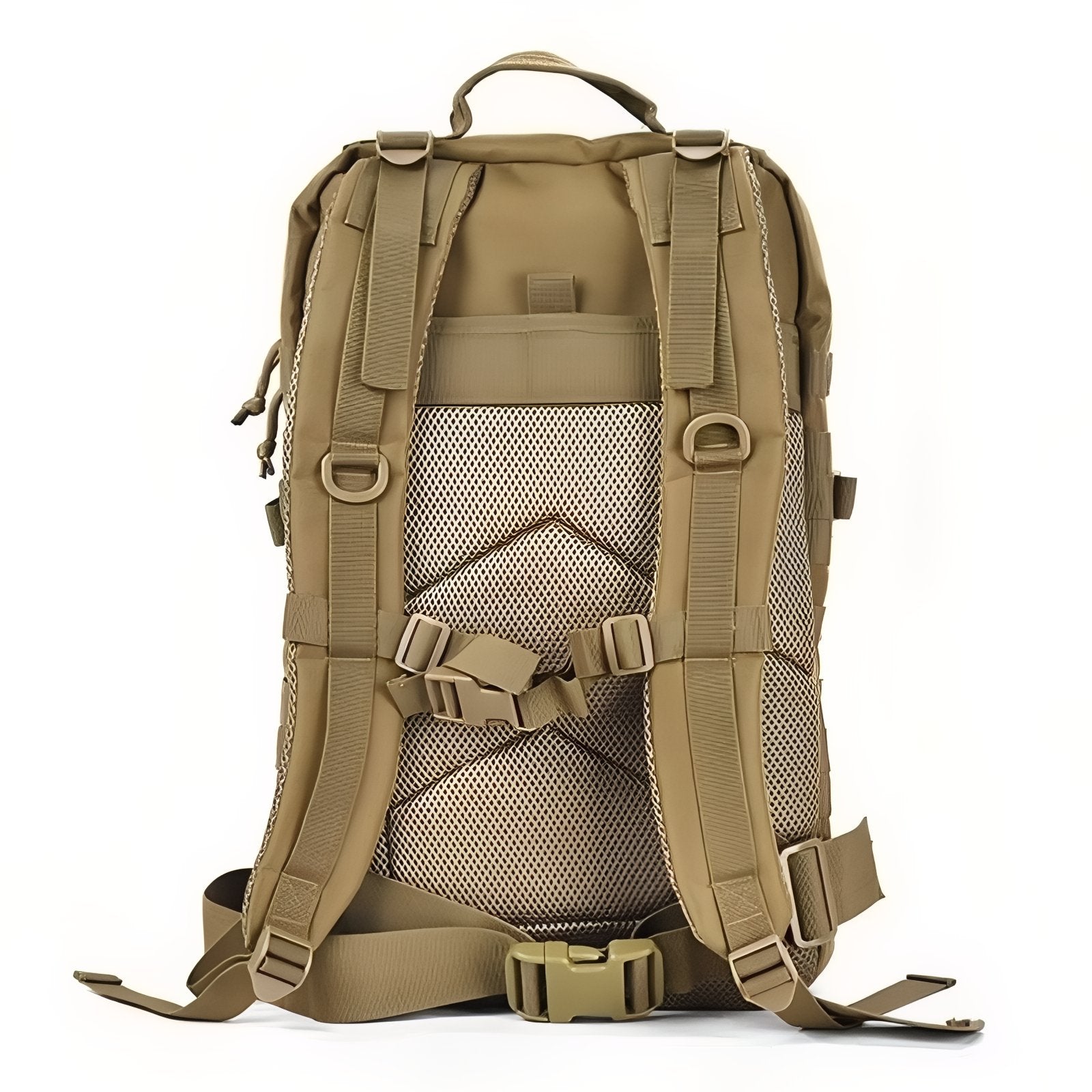 Sac à Dos Militaire Imperméable 30L/50L gros plan dos sac - Noir Camouflage (50L) - Noir Camouflage (30L) - Vert Olive (50L) - Vert Olive (30L) - Bleu Marine (50L) - Rose (50L) - Beige (50L) - Beige (30L) - Vert Camouflage (50L) - Vert Camouflage (30L) - Noir (50L) - Noir (30L) - Gris Camouflage (50L) - Gris Camouflage (30L) - Turquoise (50L) - Rouge (50L) - Blanc (50L)