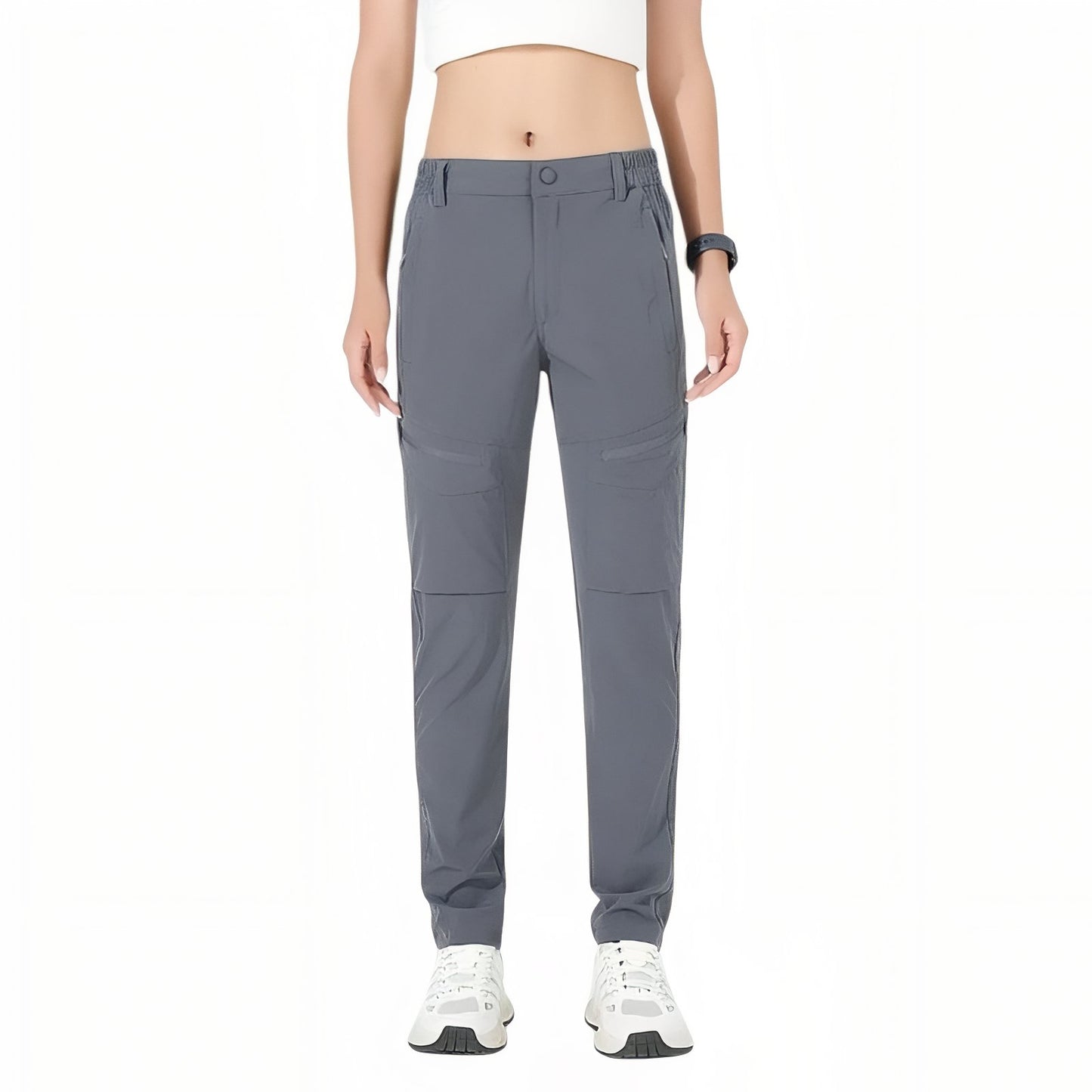 Pantalon Randonnée Femme Été Extensible - Gris