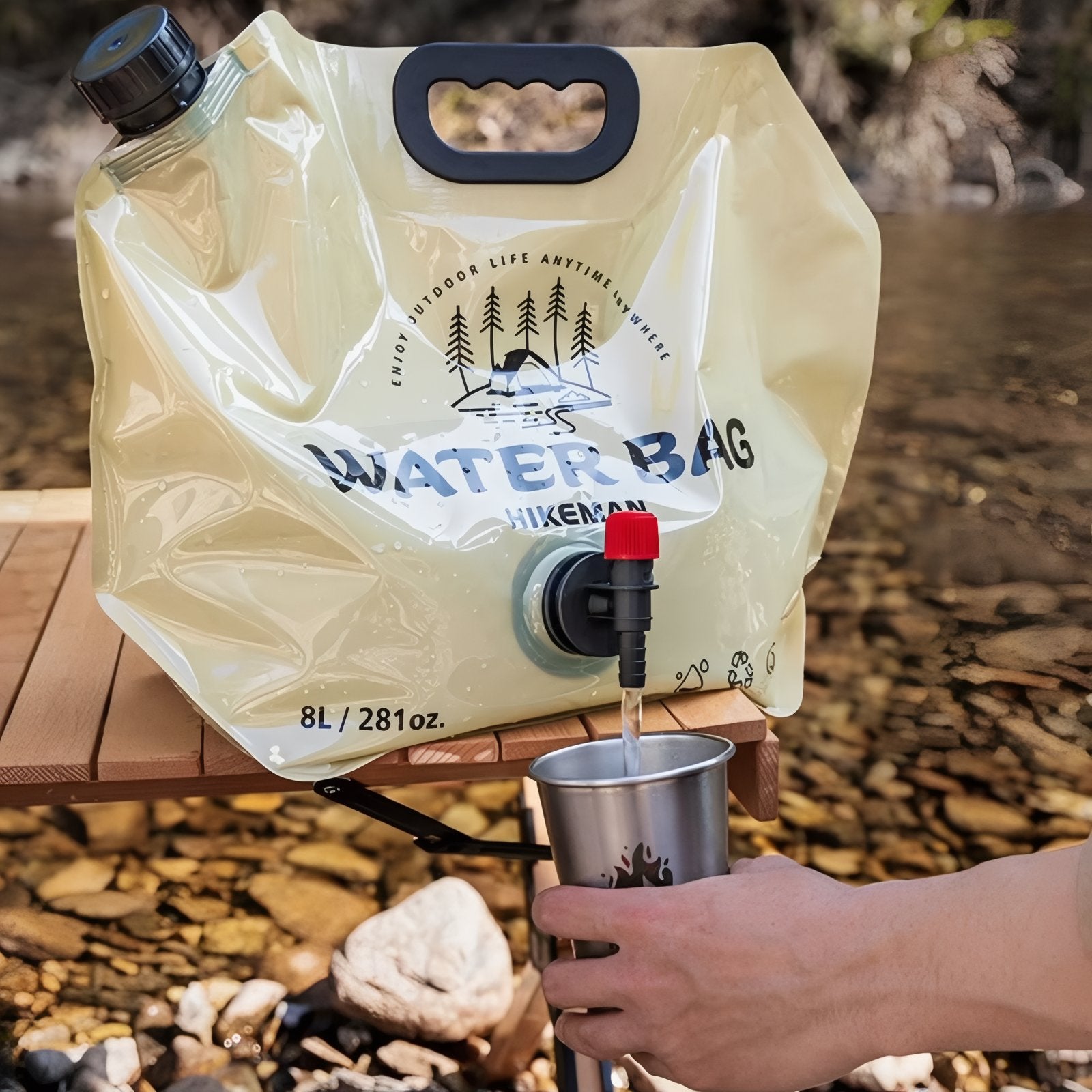 Poche À Eau 8L mise en situation - Beige Clair