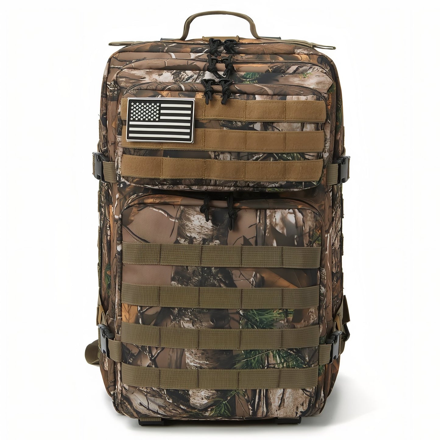 Sac à Dos Camouflage 45L vue avant produit - Noir et Gris - Gris et Beige - Vert Olive et Beige - Noir - Marron et Vert Forêt - Marron Beige