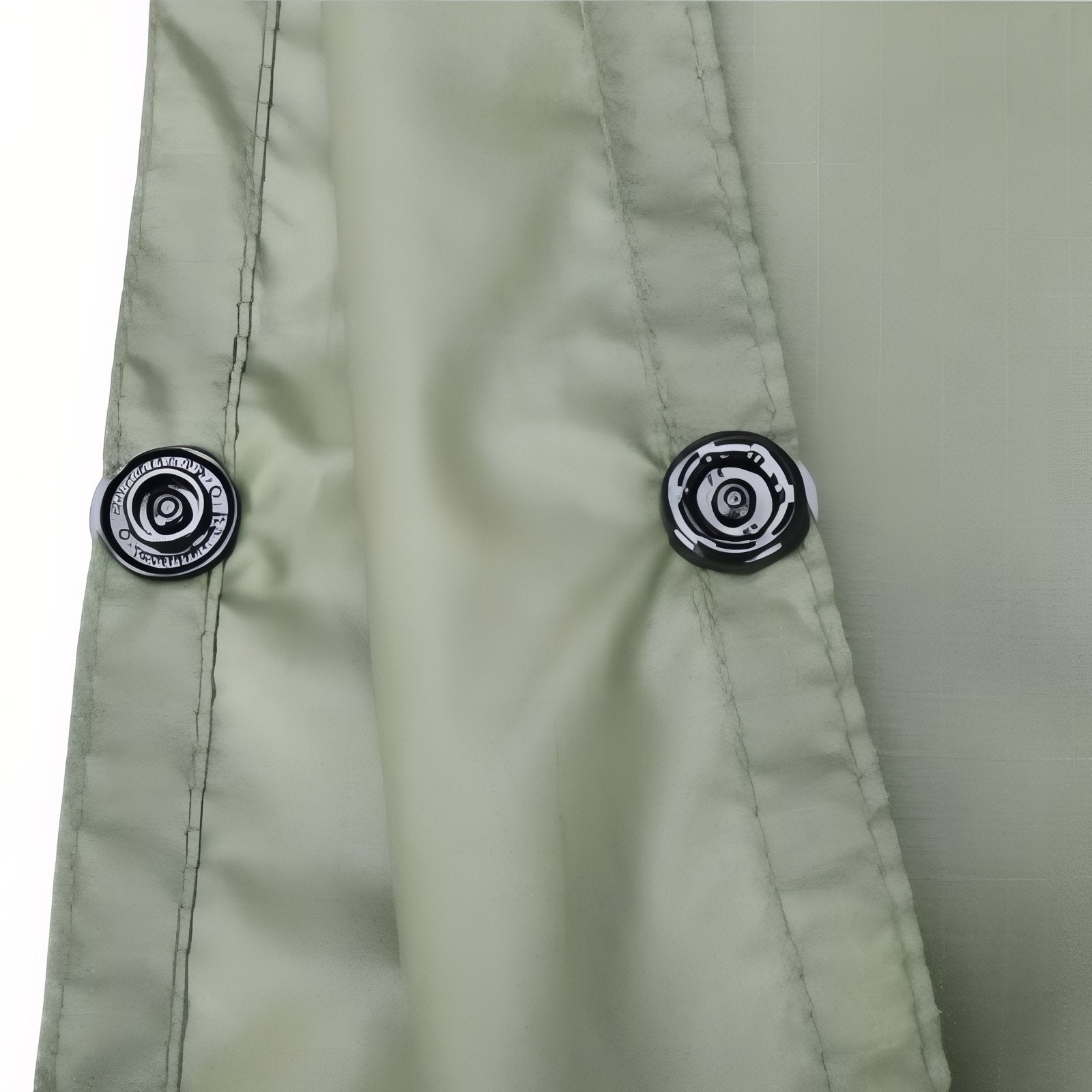 Poncho Pluie Randonnée gros plan boutons pression - Noir - Noir (avec poche du milieu) - Vert Olive (avec poche du milieu) - Vert Olive