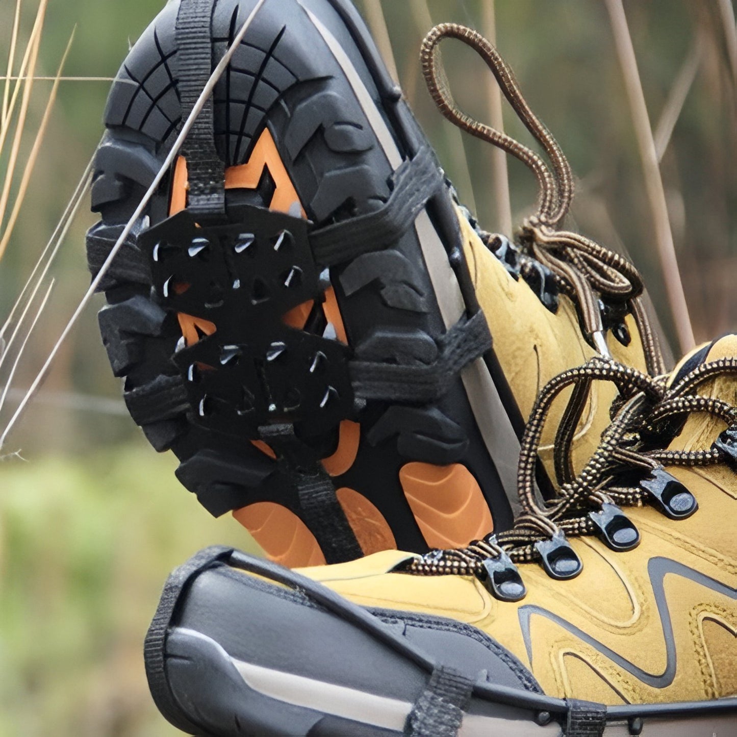 Crampons Antidérapants Randonnée 24 Dents gros plan sur semelle - 32-39 - 40-45