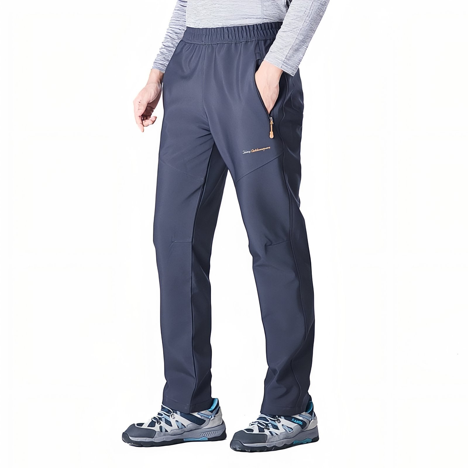 Pantalon Randonnée Taille Élastique - Homme - Gris
