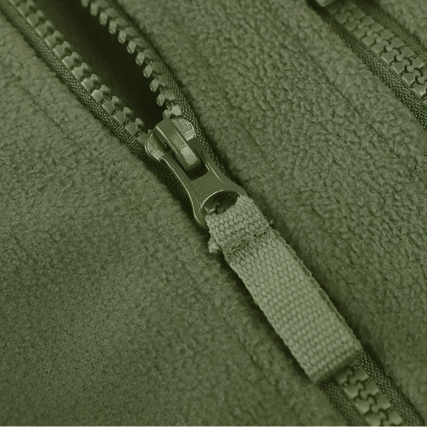 Veste Militaire Polaire gros plan fermeture zippée - Vert Olive - Bleu Marine - Noir - Gris Anthracite