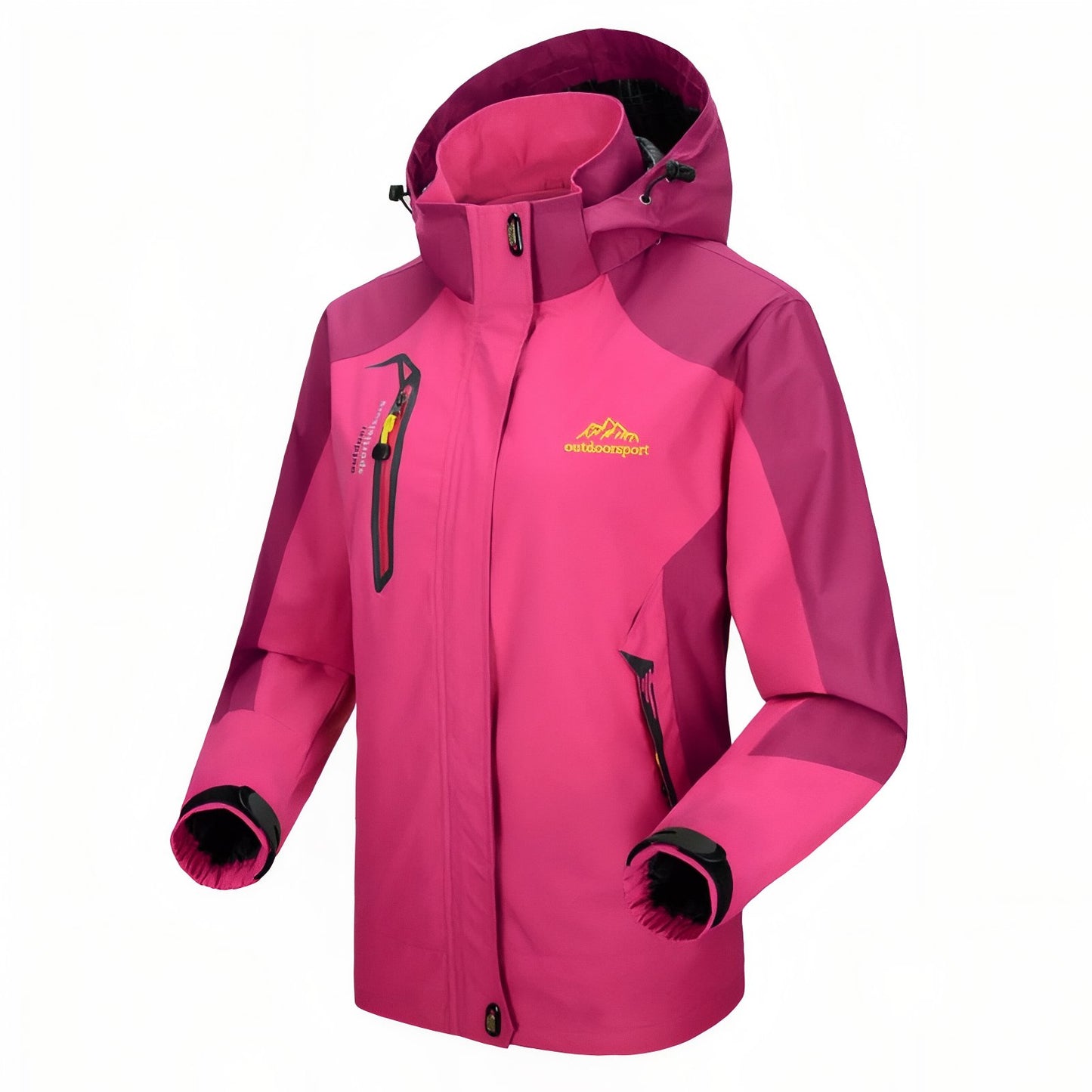 Veste Randonnée Femme Imperméable Et Respirante veste sur fond blanc - Rose Fuchsia