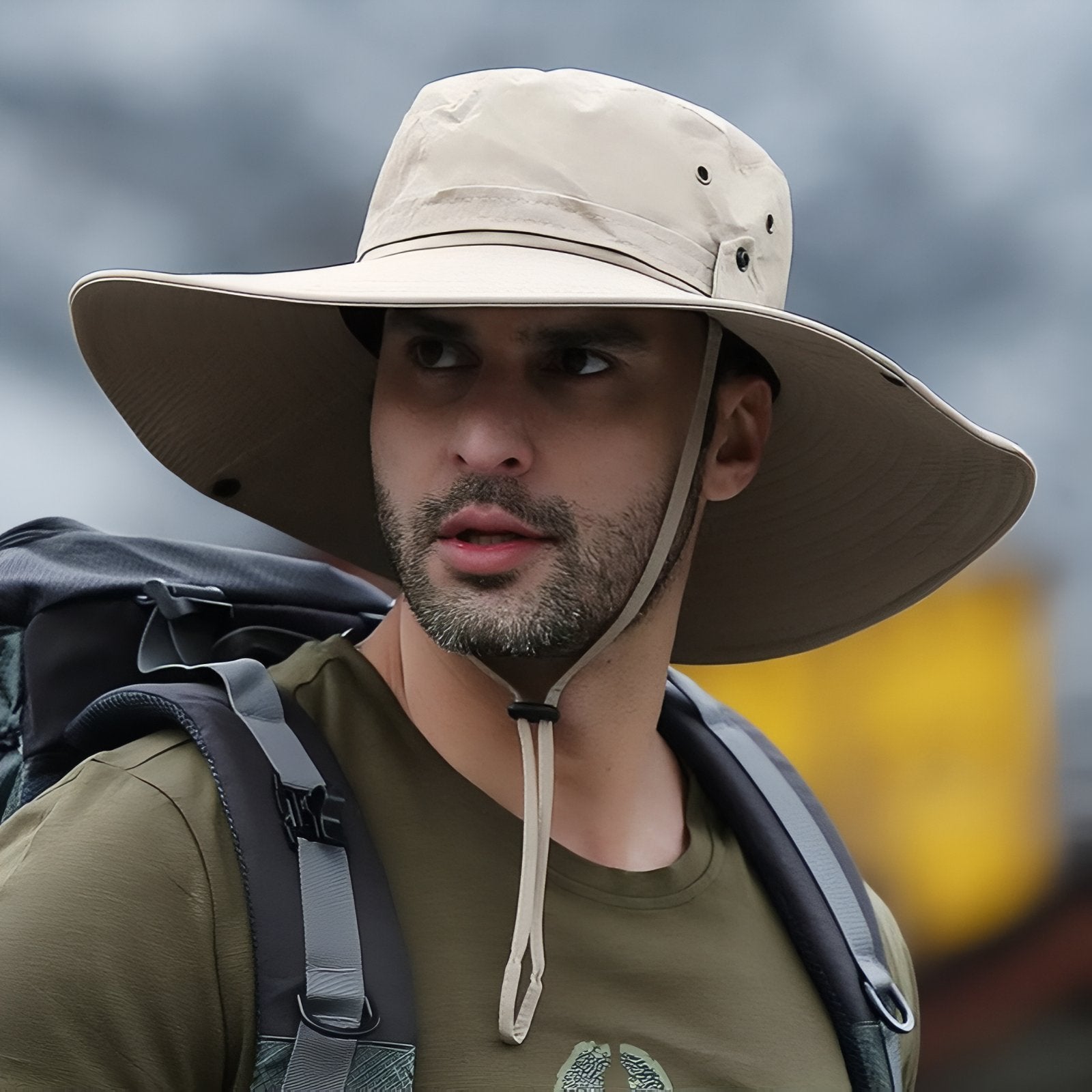 Chapeau D'Aventurier Randonnée portée à la main - Beige - Gris Foncé - Vert - Marron - Bleu Marine - Noir