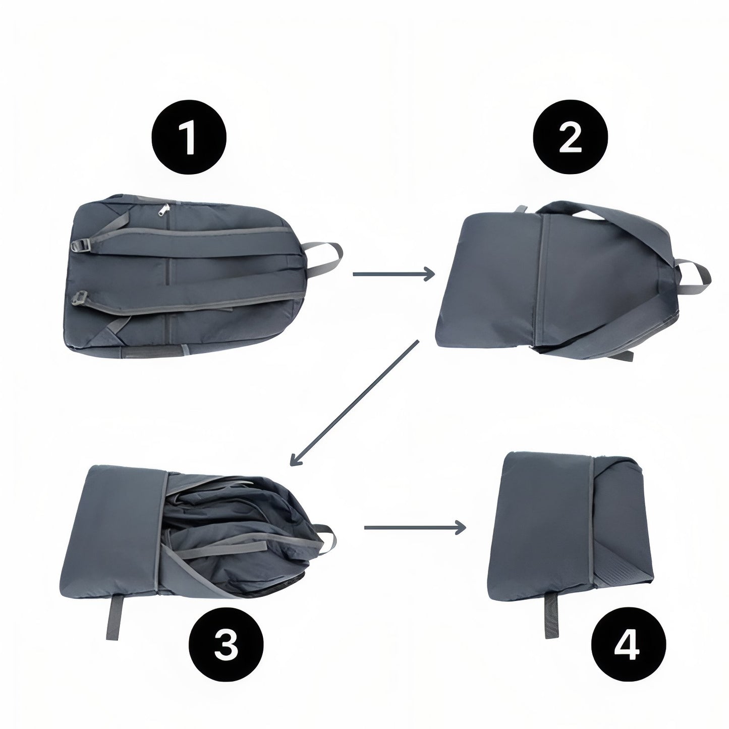 Sac à Dos 30L Randonnée étapes de pliage - Bleu Ciel - Noir - Bleu Marine - Orange - Gris - Rose