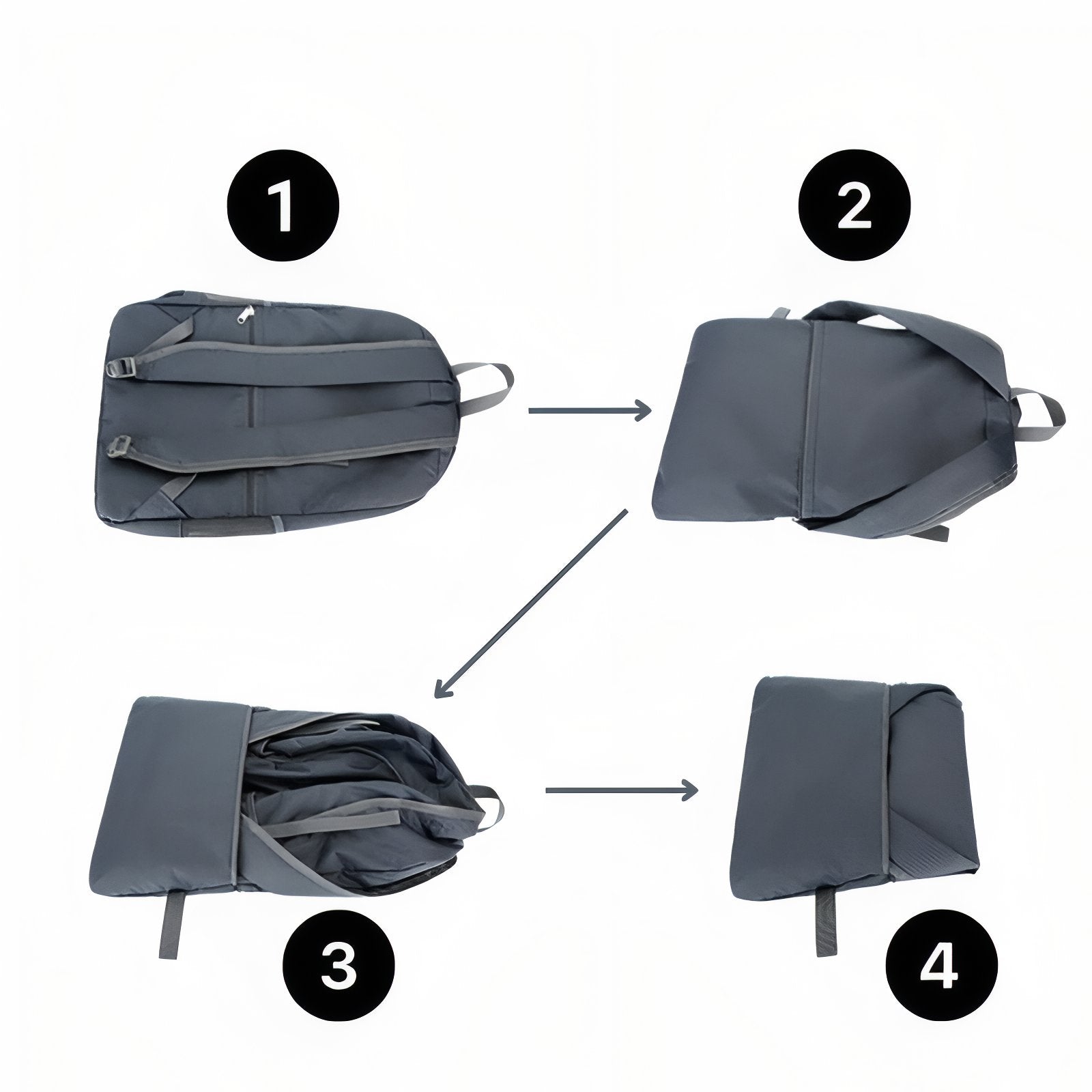 Sac à Dos 30L Randonnée étapes de pliage - Bleu Ciel - Noir - Bleu Marine - Orange - Gris - Rose