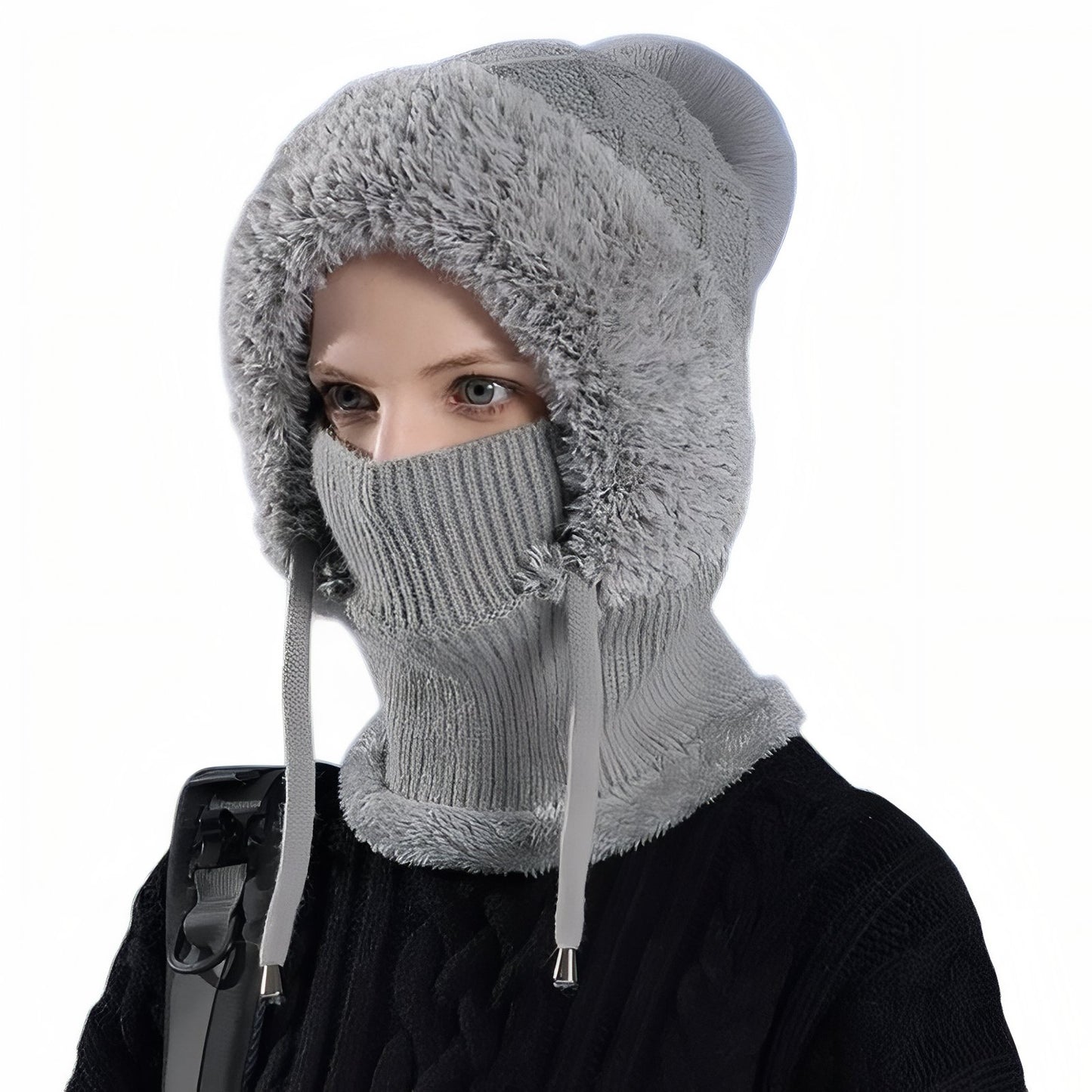 Cagoule Femme Hiver - Gris Clair - 53-58cm
