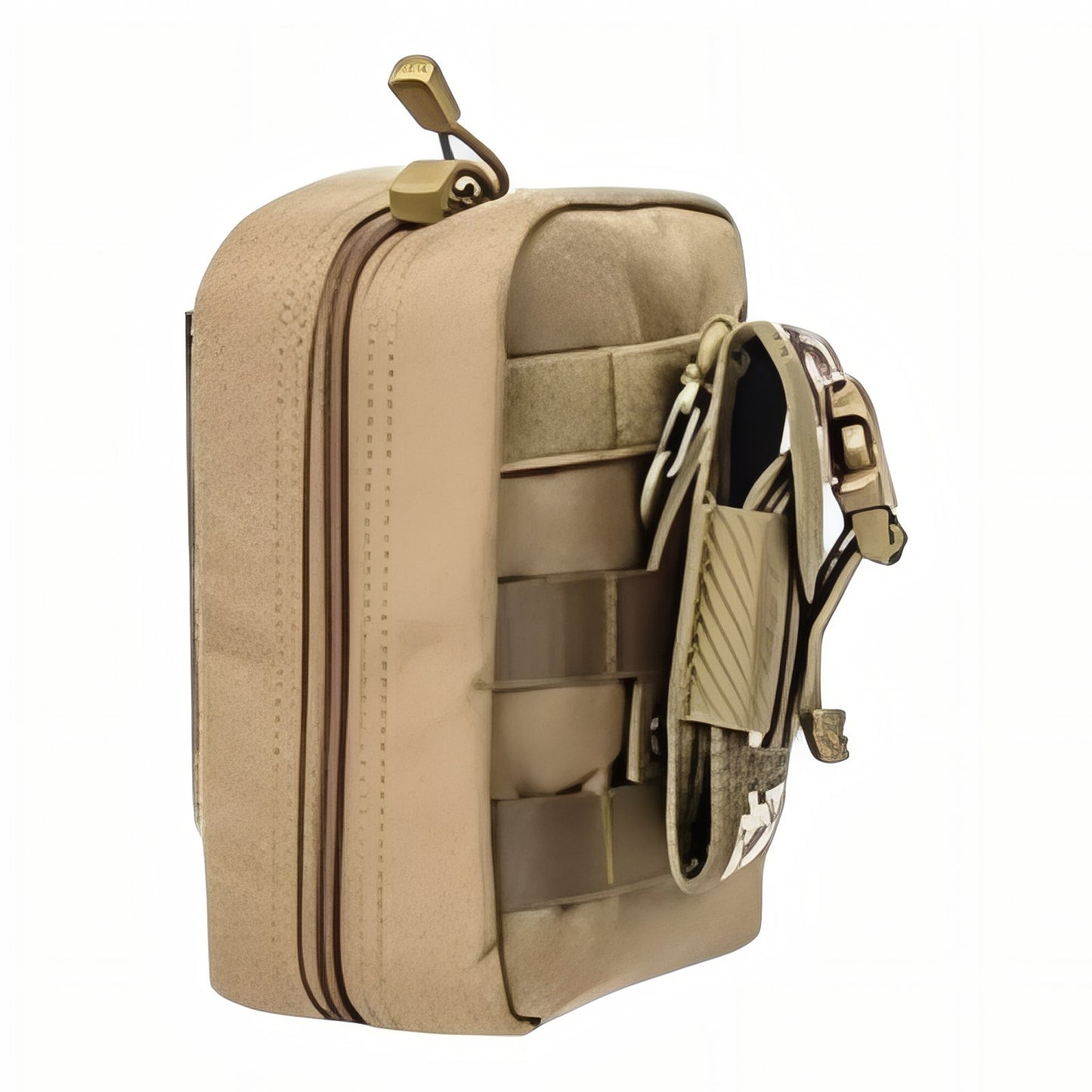 Pochette Trousse De Secours gros plan fermeture zippée - Khaki - Gris - Rouge - Camouflage - Noir - Vert Militaire