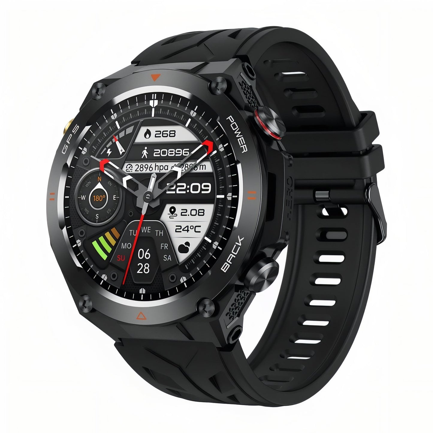 Montre GPS Pour Randonnée Pédestre - Noir