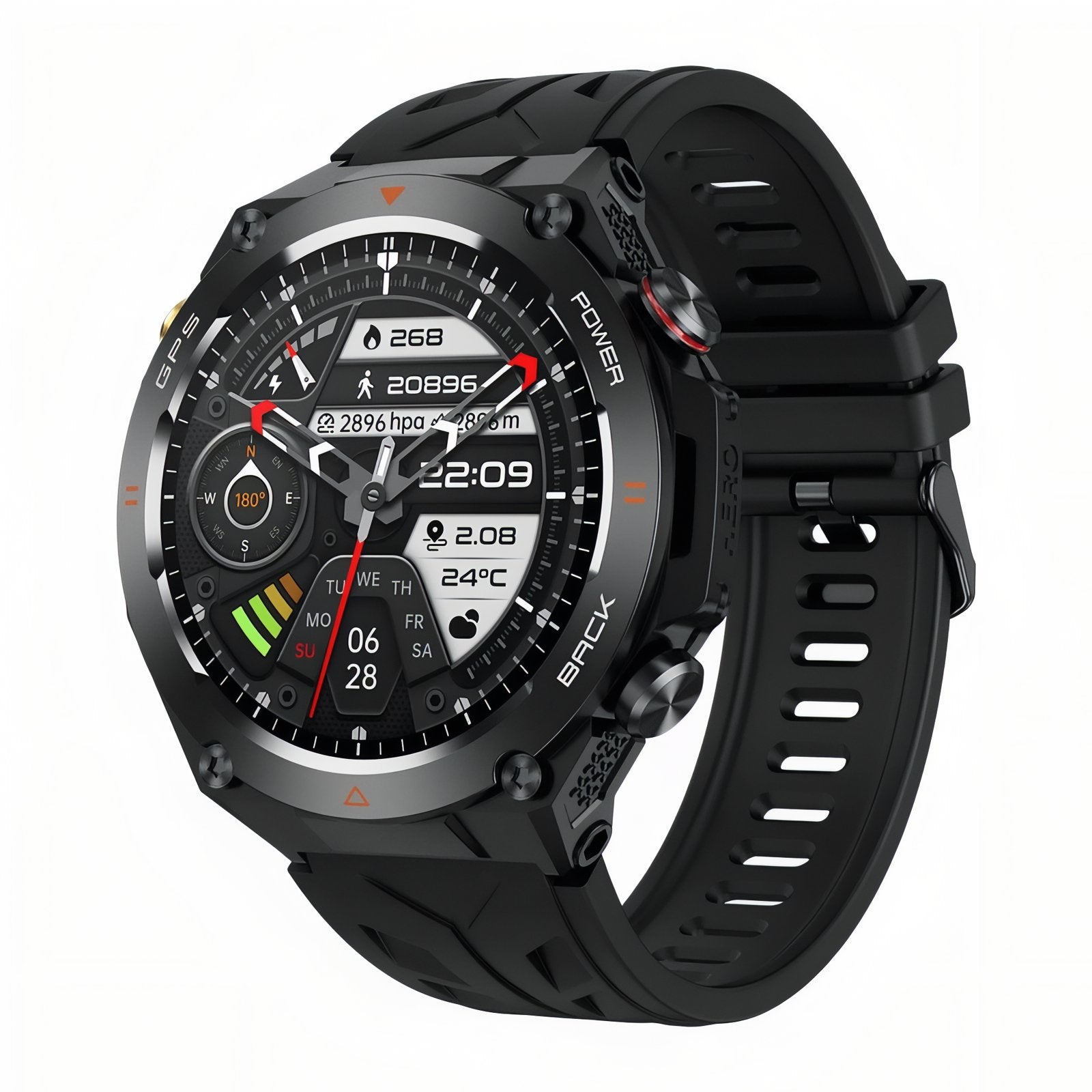 Montre GPS Pour Randonnée Pédestre - Noir