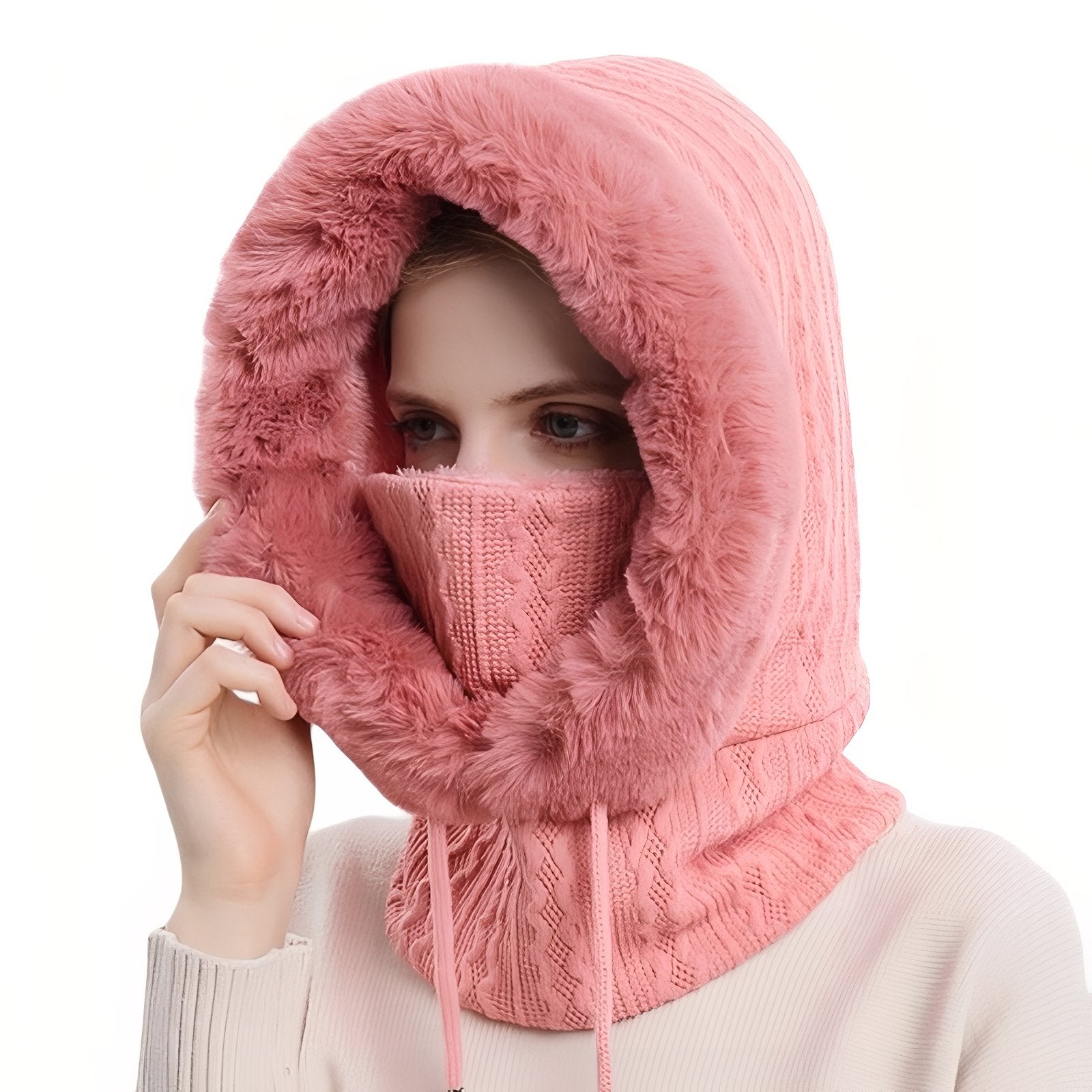 Echarpe Capuche Femme - Rose Poudré - 56-59CM