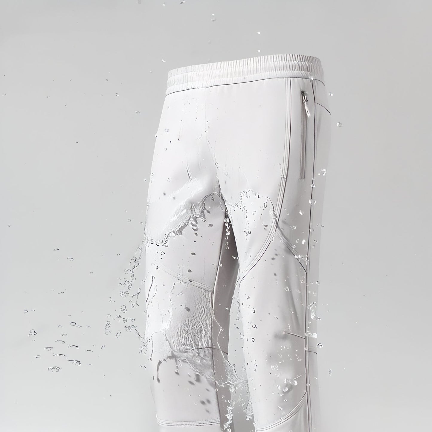 Pantalon Léger Randonnée Femme gros plan éclaboussures - Rose Poudré - Noir - Gris Clair