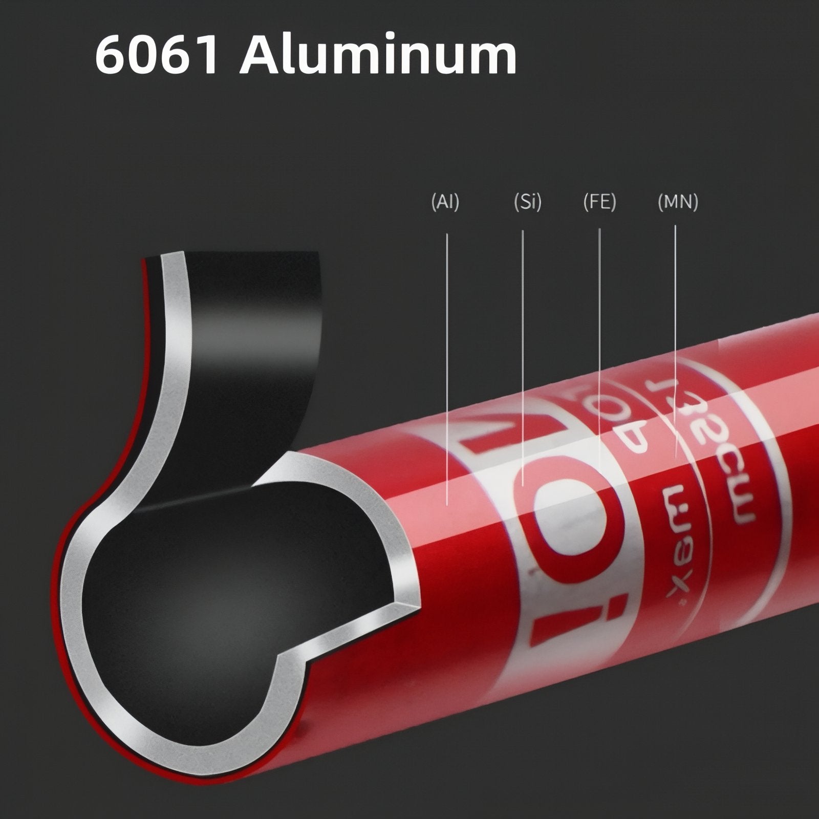 Bâton Marche Nordique Télescopique gros plan matériau aluminium - Rouge et Noir - Noir - Bleu Cobalt