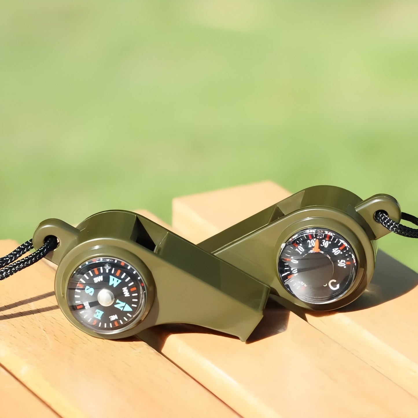 Sifflet Boussole deux articles alignés - Vert Militaire