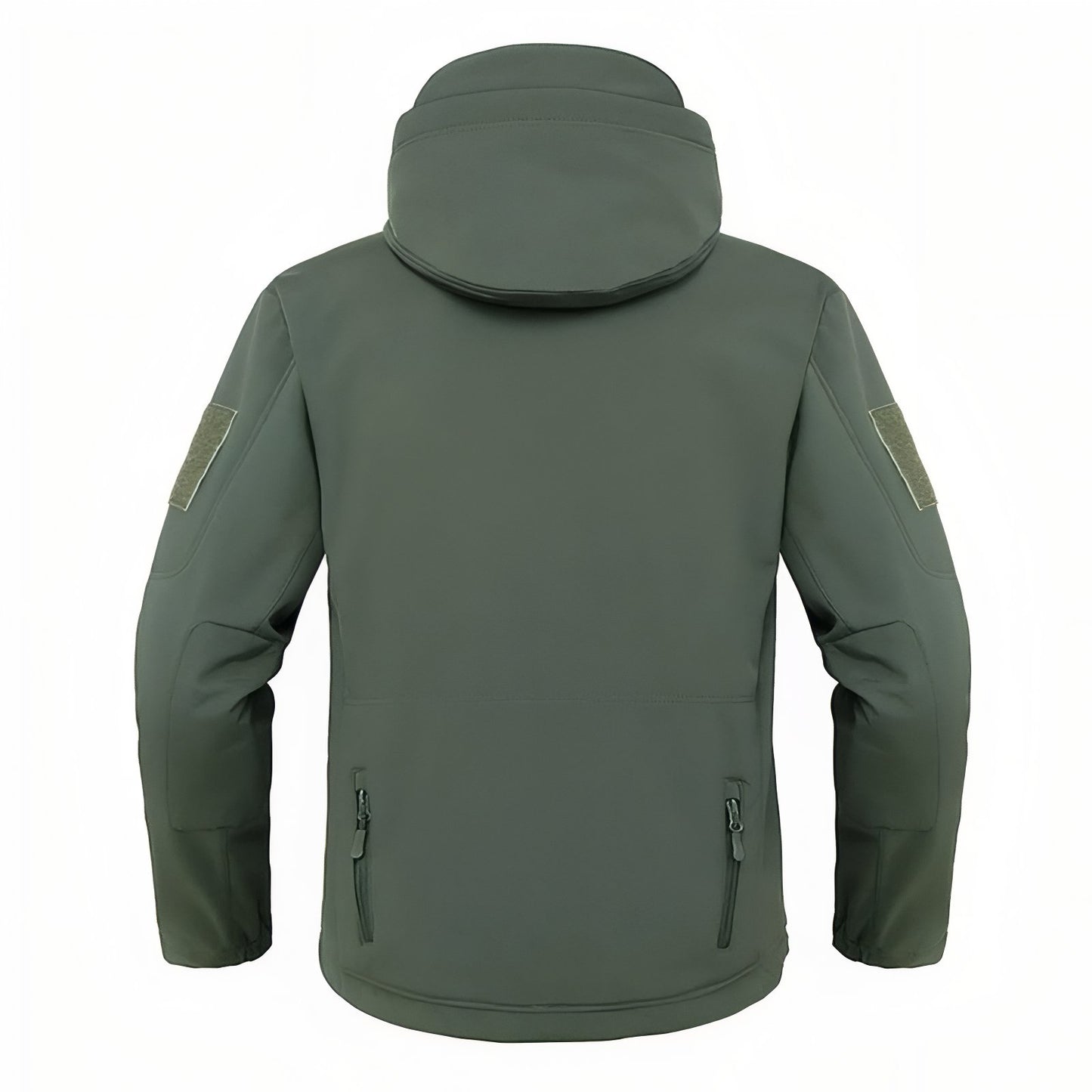 Veste Imperméable Homme Randonnée vue arrière - Vert Olive - Gris Foncé - Noir - Beige Sable