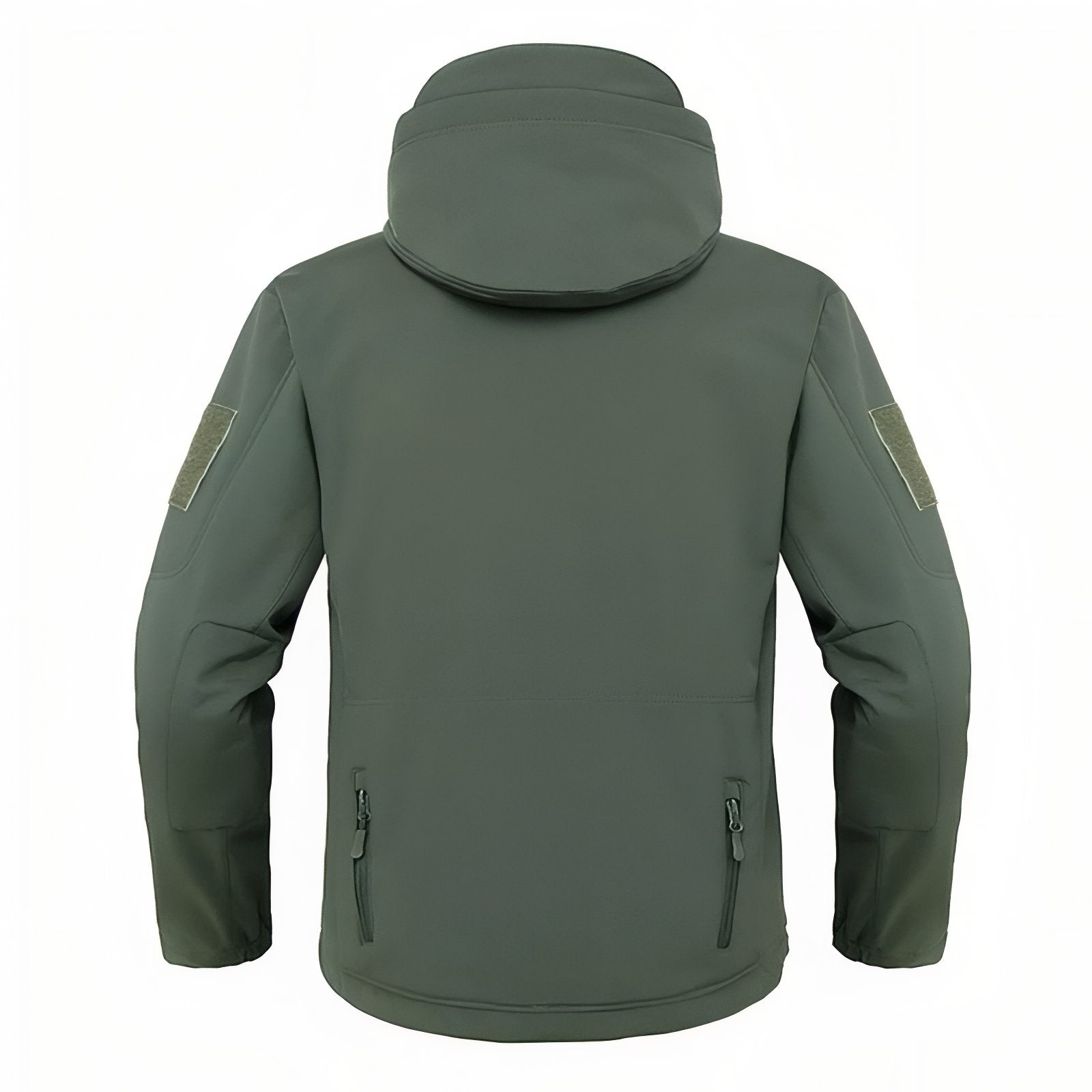Veste Imperméable Homme Randonnée vue arrière - Vert Olive - Gris Foncé - Noir - Beige Sable