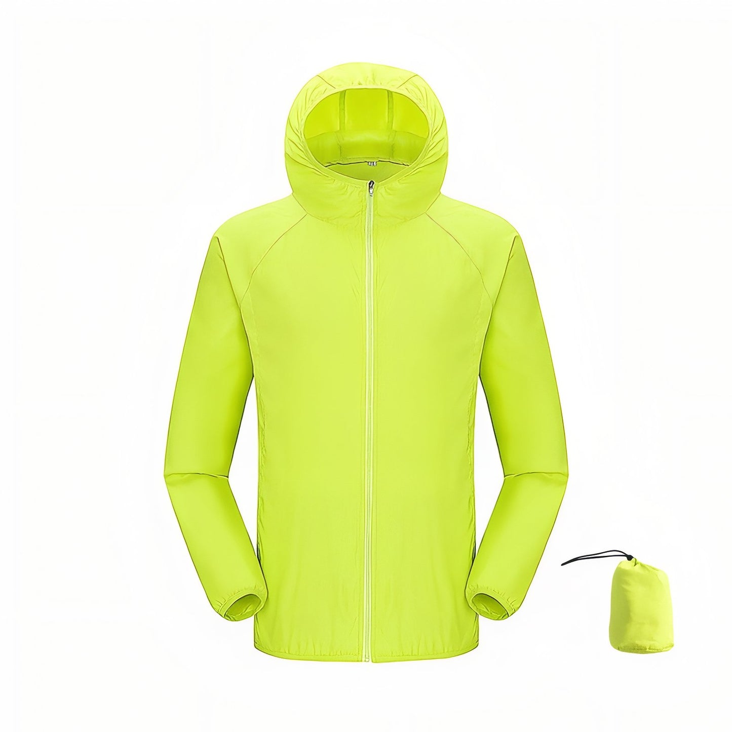 Veste Imperméable Ultra Légère - Jaune Fluo