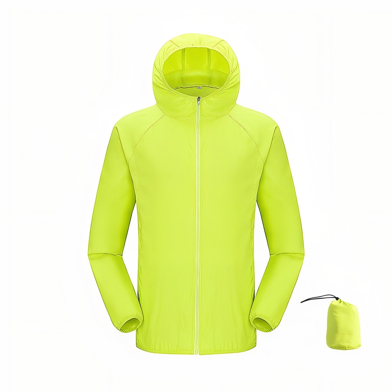 Veste Imperméable Ultra Légère - Jaune Fluo