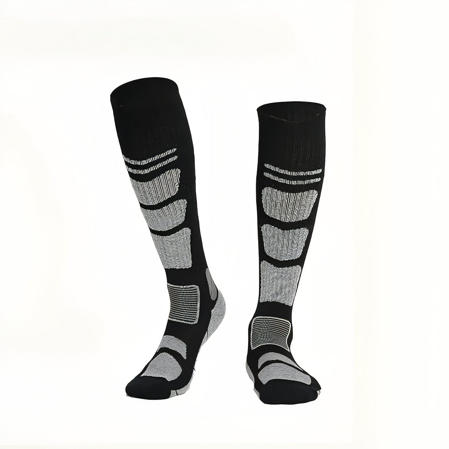 Chaussettes Randonnée Mérinos - Noir et Gris - Taille Unique