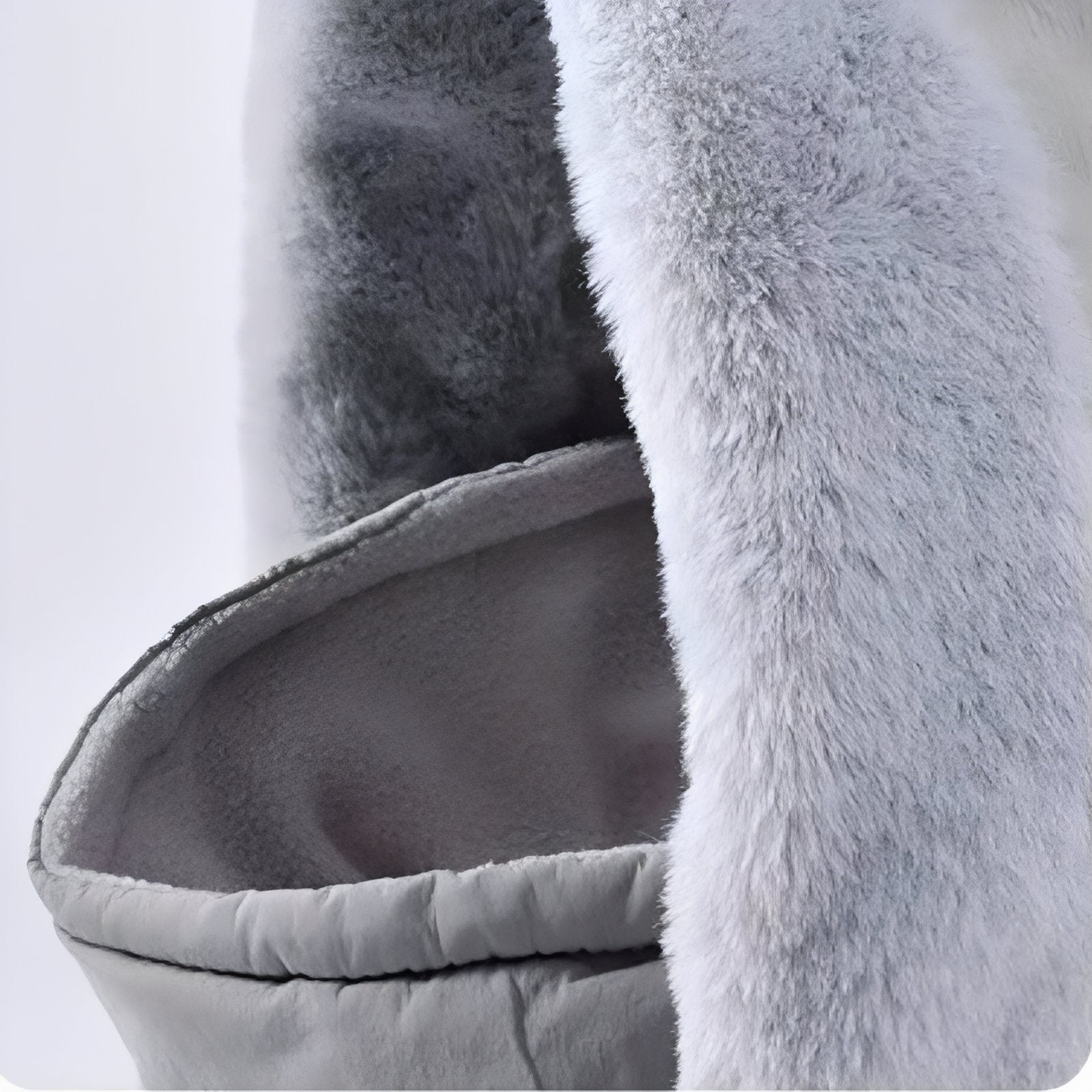 Cagoule Chaude Bataclava gros plan intérieur - Gris Clair - Beige - Noir Ébène - Bleu Marine - Marron - Gris Foncé - Rose Pâle - Blanc