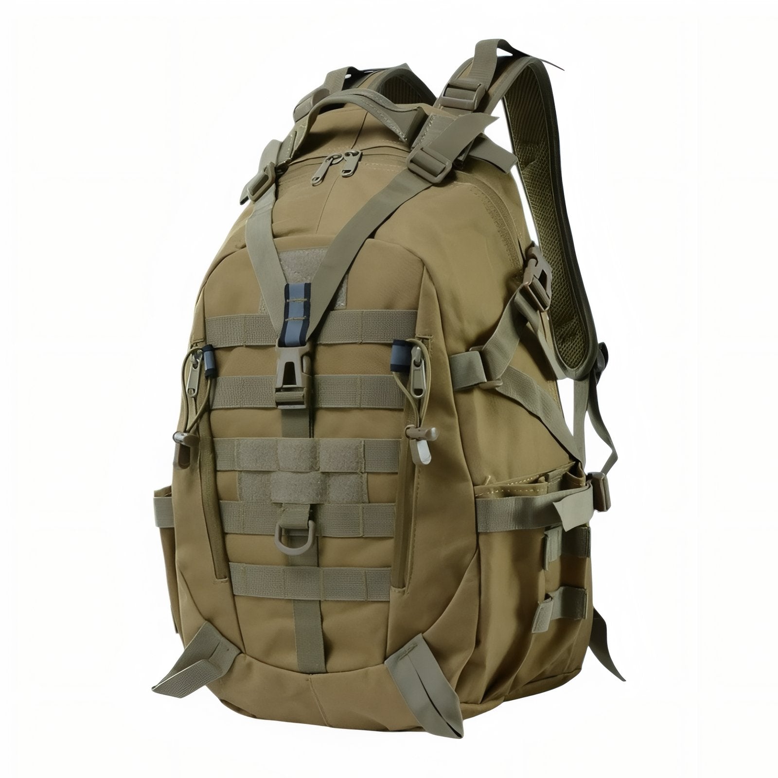 Sac à Dos Randonnée Militaire 40L vue latérale - Beige Sable