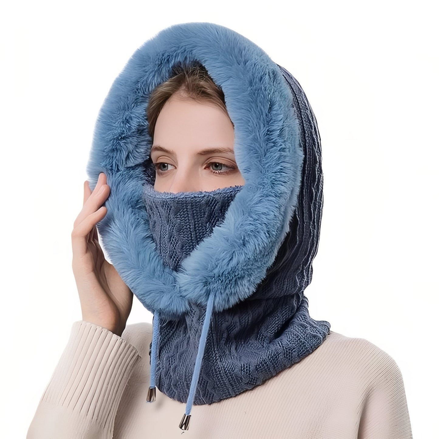 Echarpe Capuche Femme - Bleu Poudré - 56-59CM