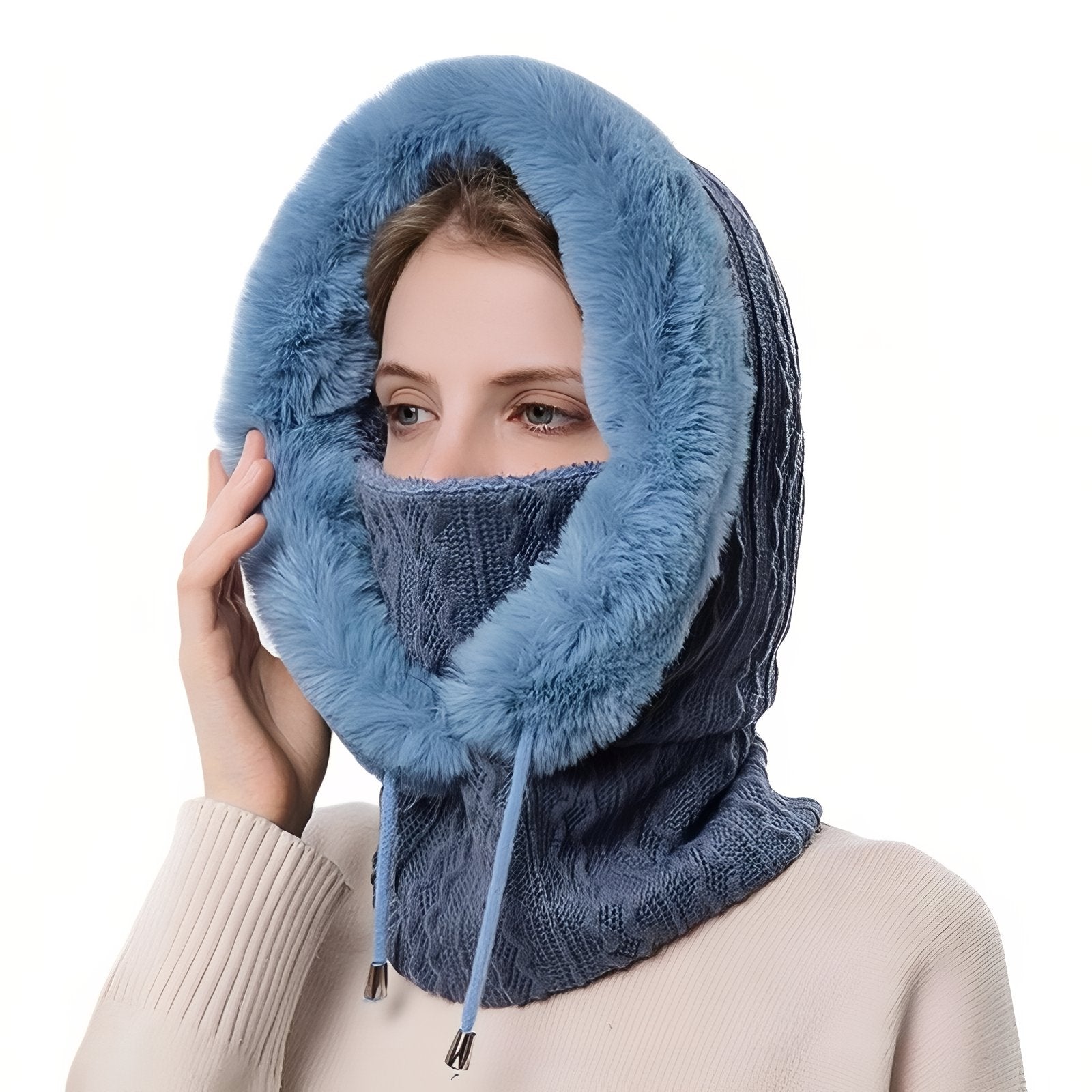 Echarpe Capuche Femme - Bleu Poudré - 56-59CM