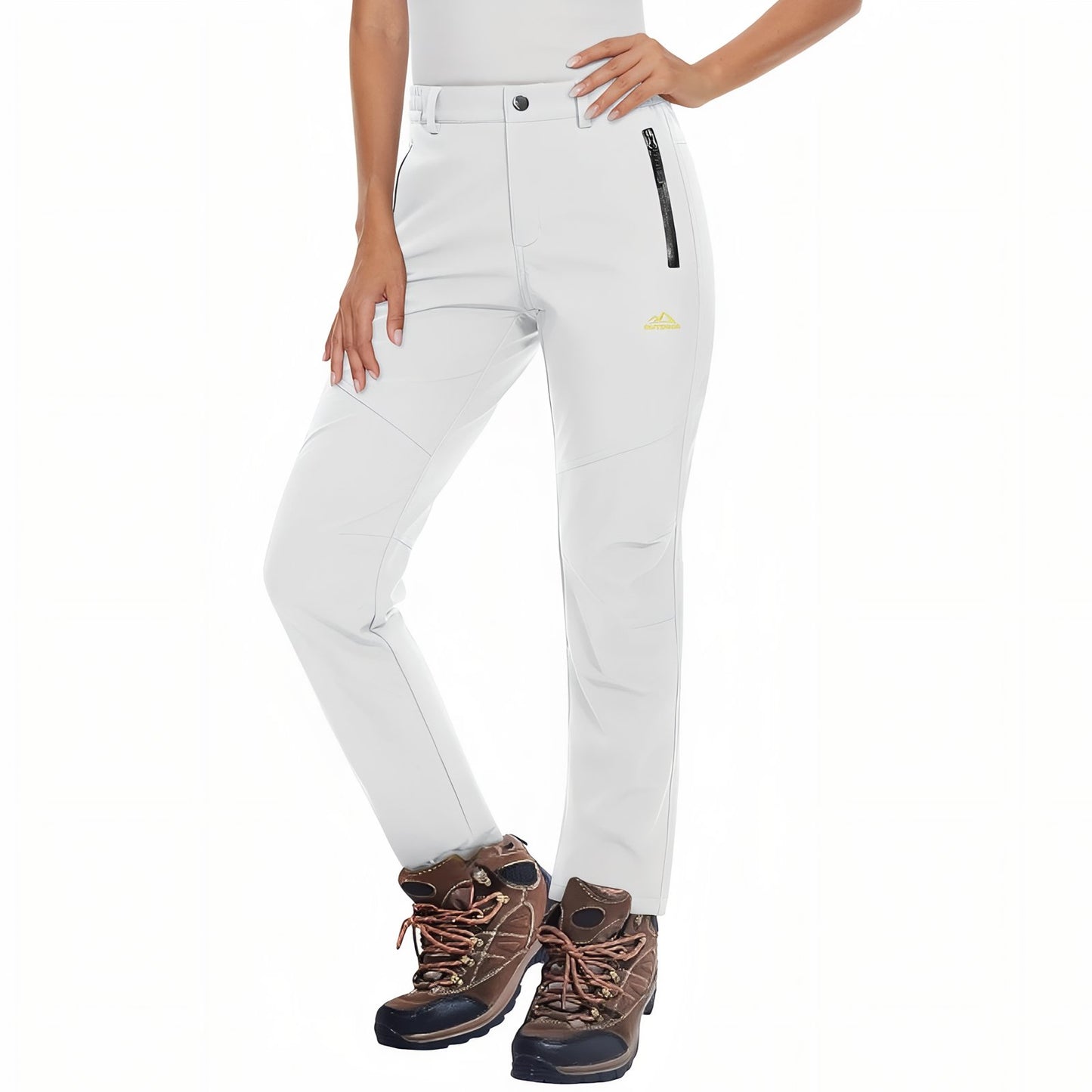 Pantalon Randonnée Chaud Femme - Blanc