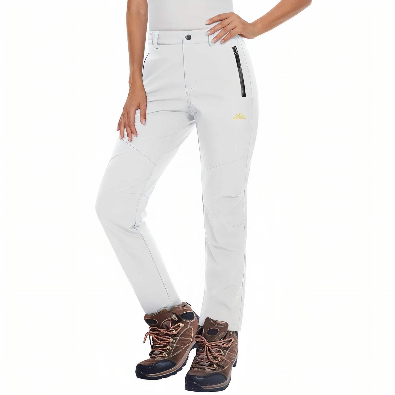 Pantalon Randonnée Chaud Femme - Blanc