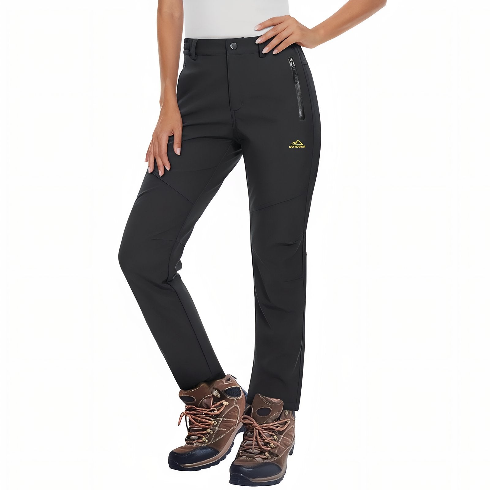 Pantalon Randonnée Chaud Femme - Noir