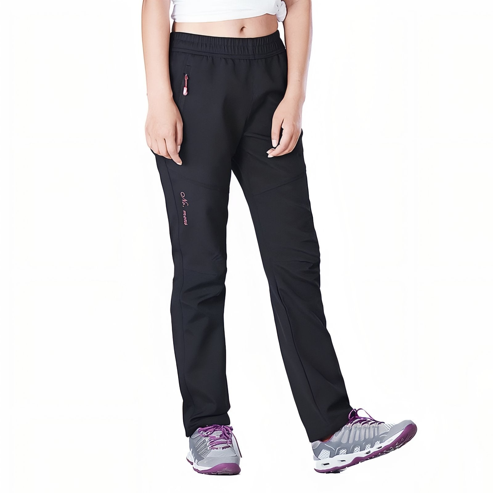 Pantalon Randonnée Taille Élastique - Femme - Noir