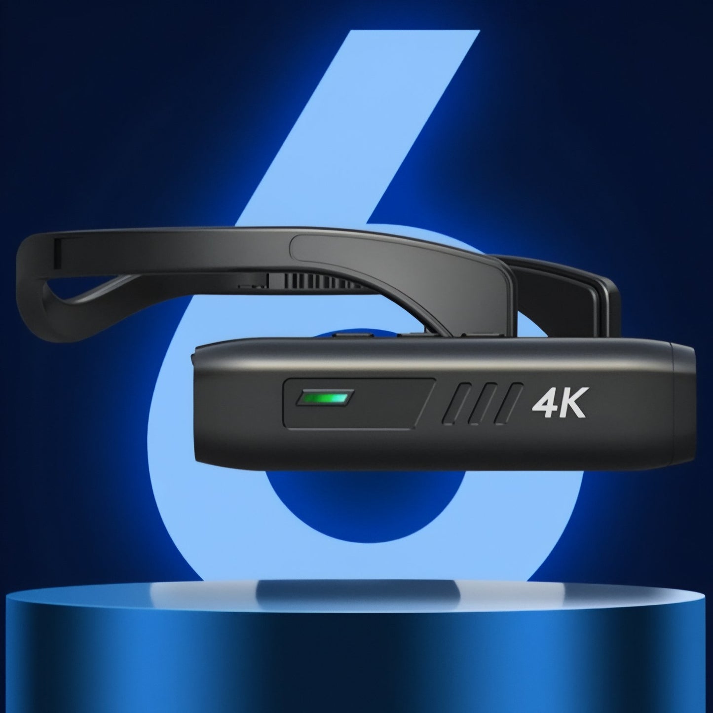 Mini Caméra Randonnée Tour De Tête 4K/30FPS gros plan produit - Noir