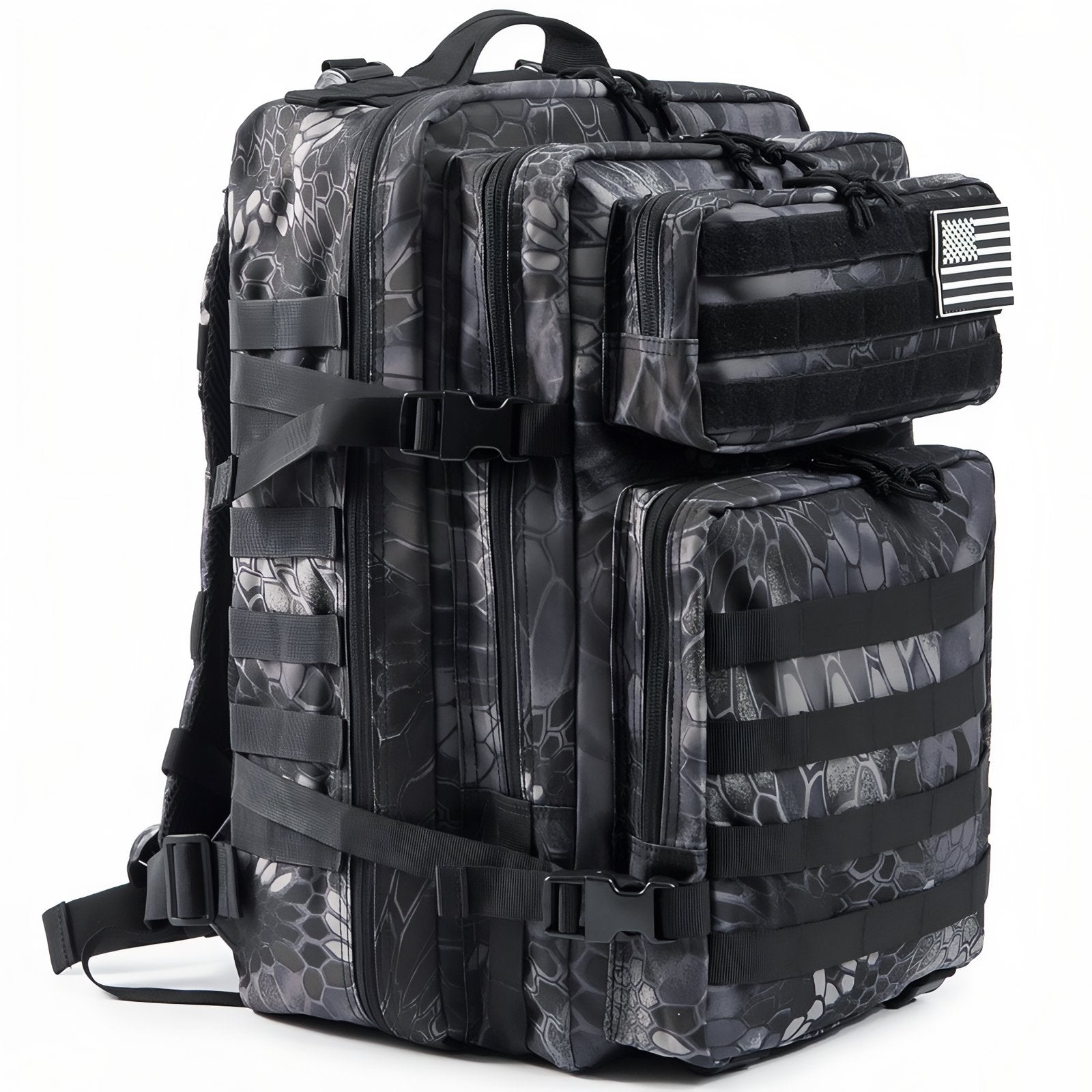 Sac à Dos Camouflage 45L - Noir et Gris