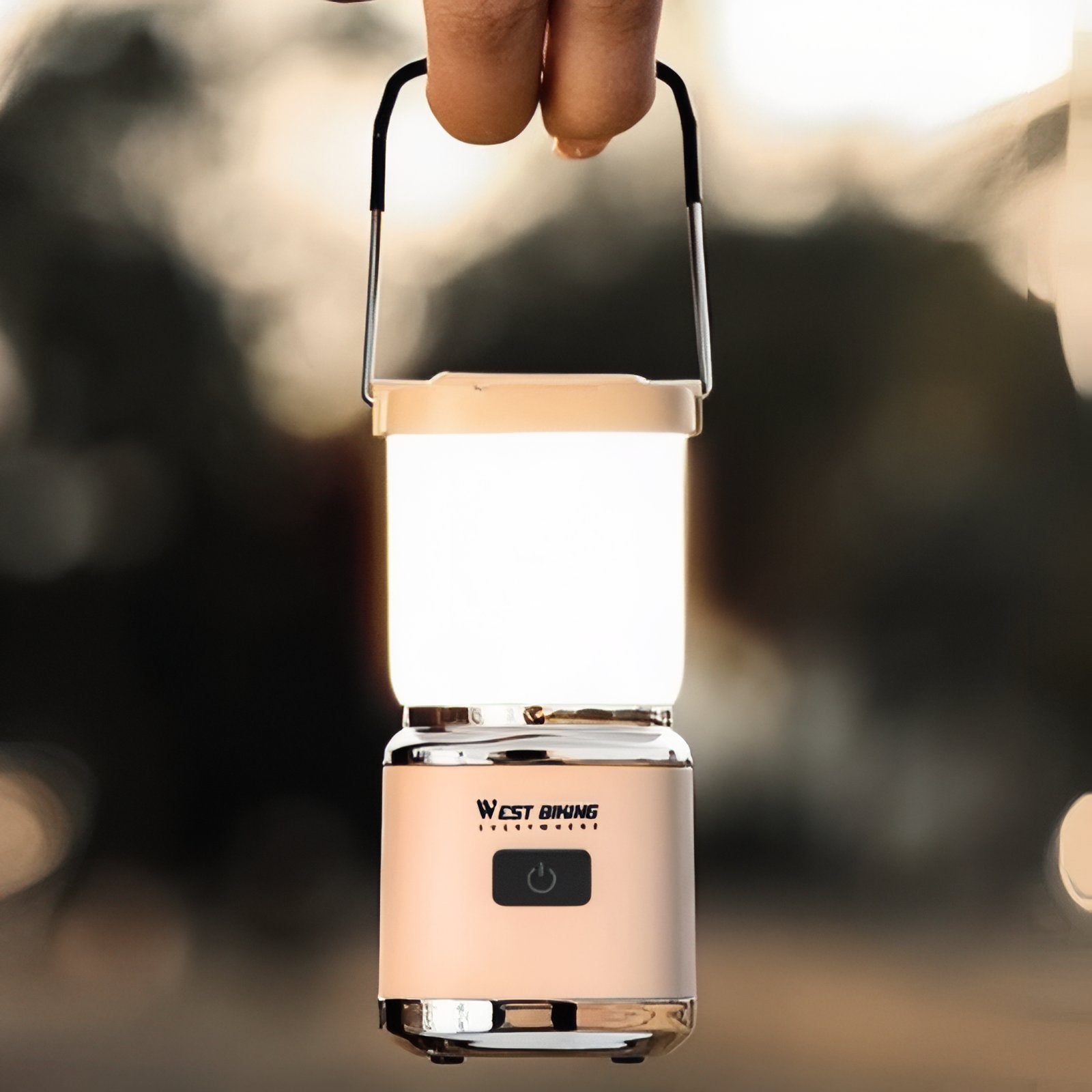 Lanterne Compacte Rechargeable portée à la main - Crème - Blanc Cassé - Marron Foncé - Vert Olive - Bleu Marine