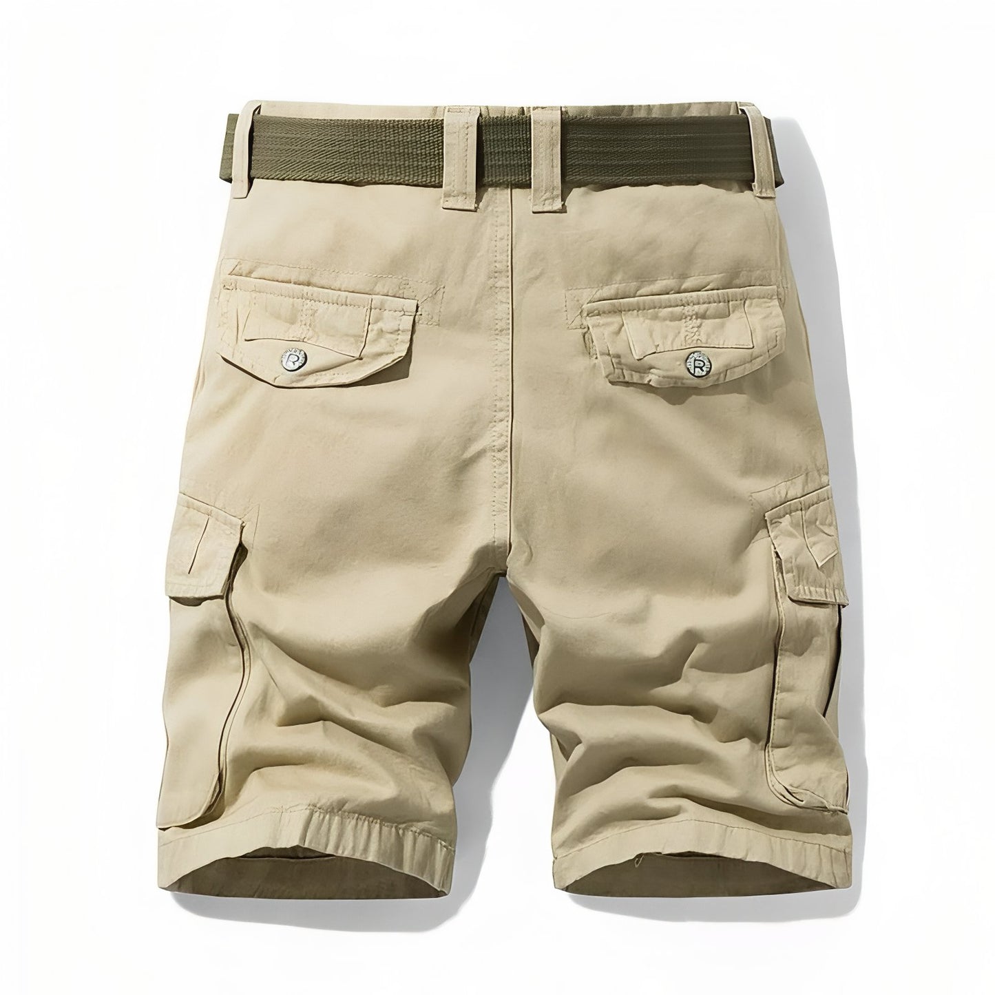 Bermuda Homme Randonnée vue arrière - Beige Clair