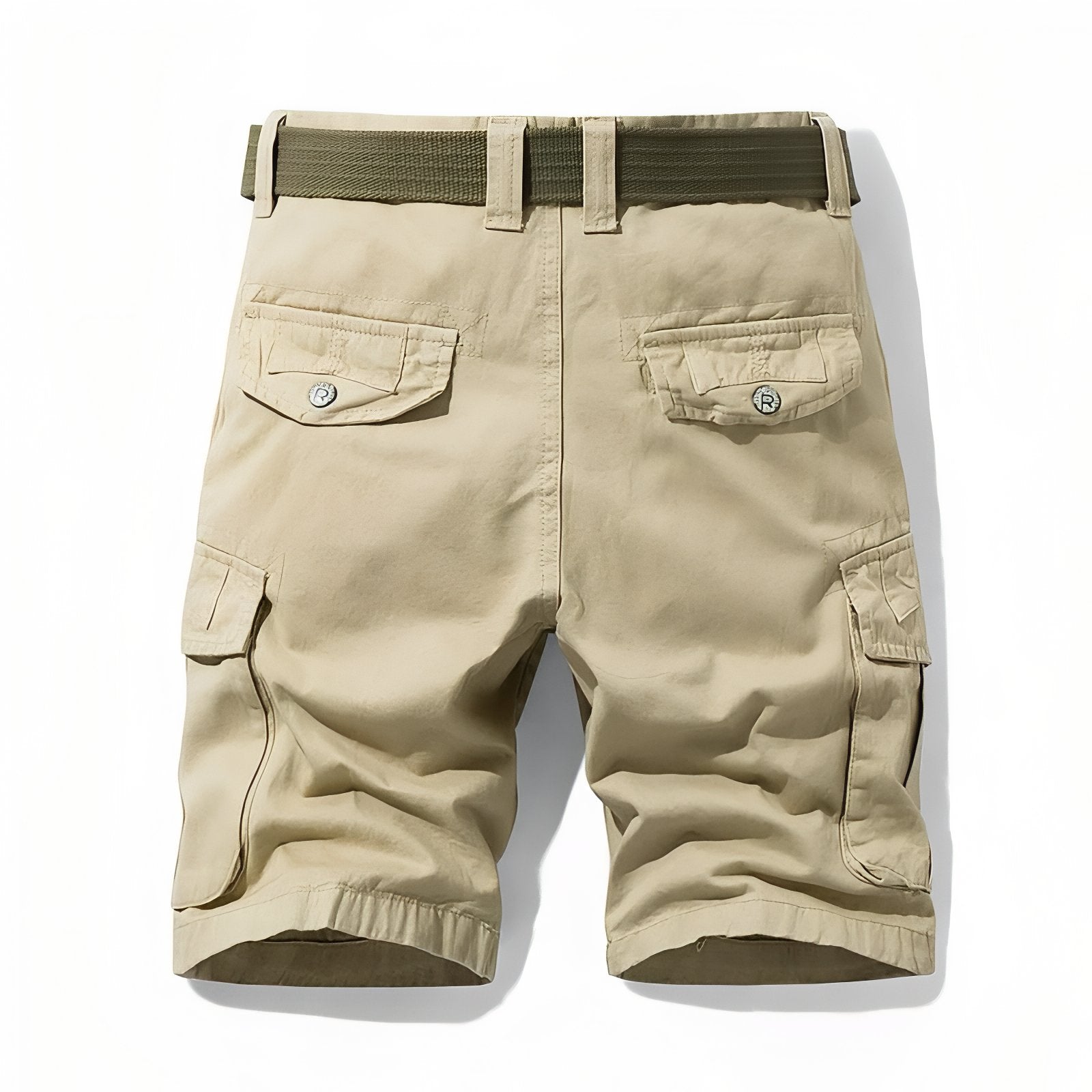 Bermuda Homme Randonnée vue arrière - Beige Clair