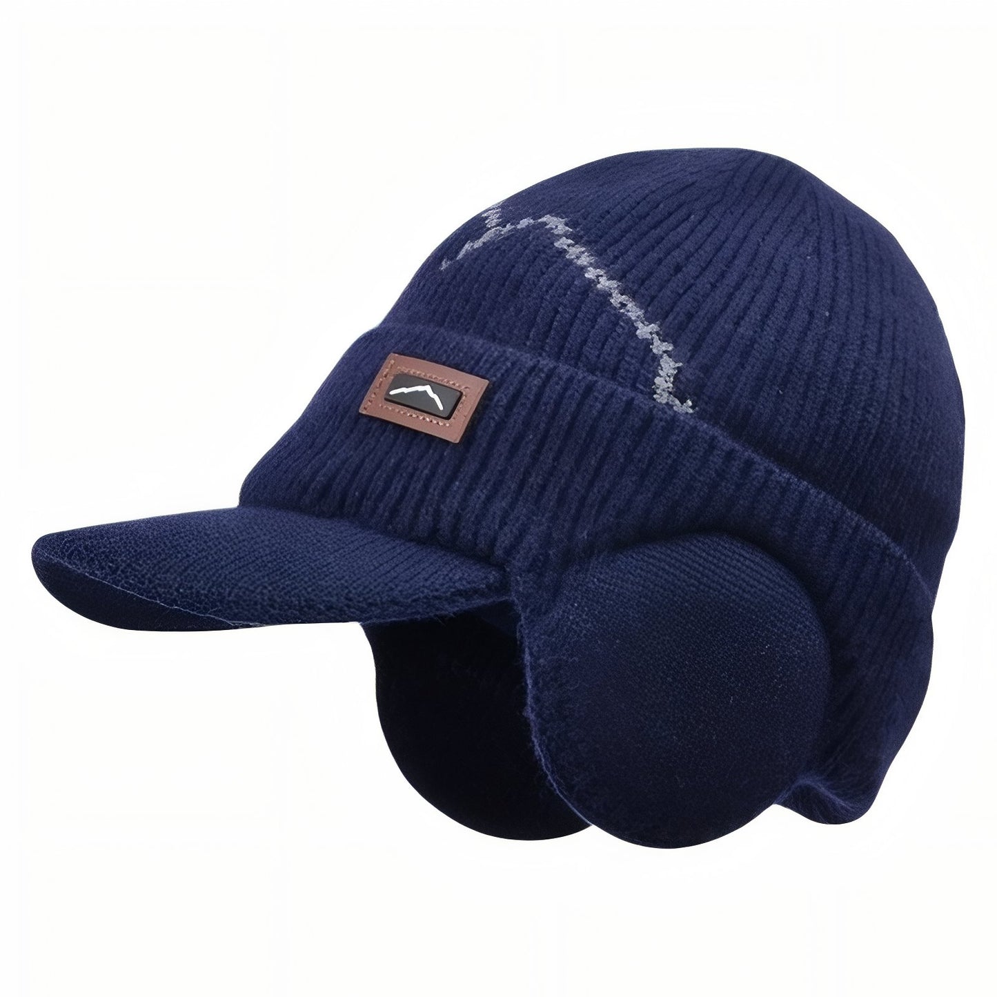 Bonnet Casquette Hiver Homme - Bleu Marine - 55-60cm