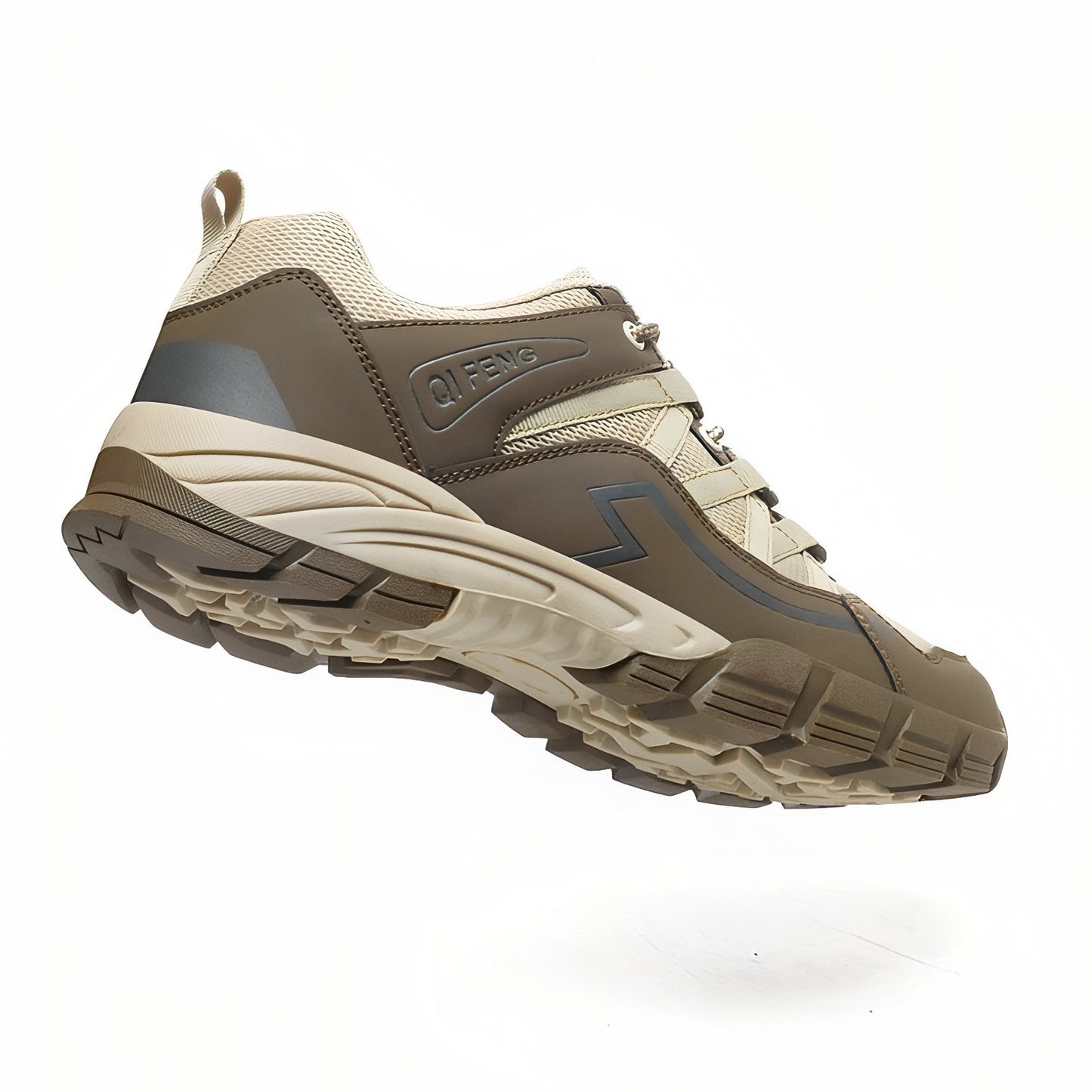 Chaussure Basse De Marche Homme vue latérale - Beige et Marron