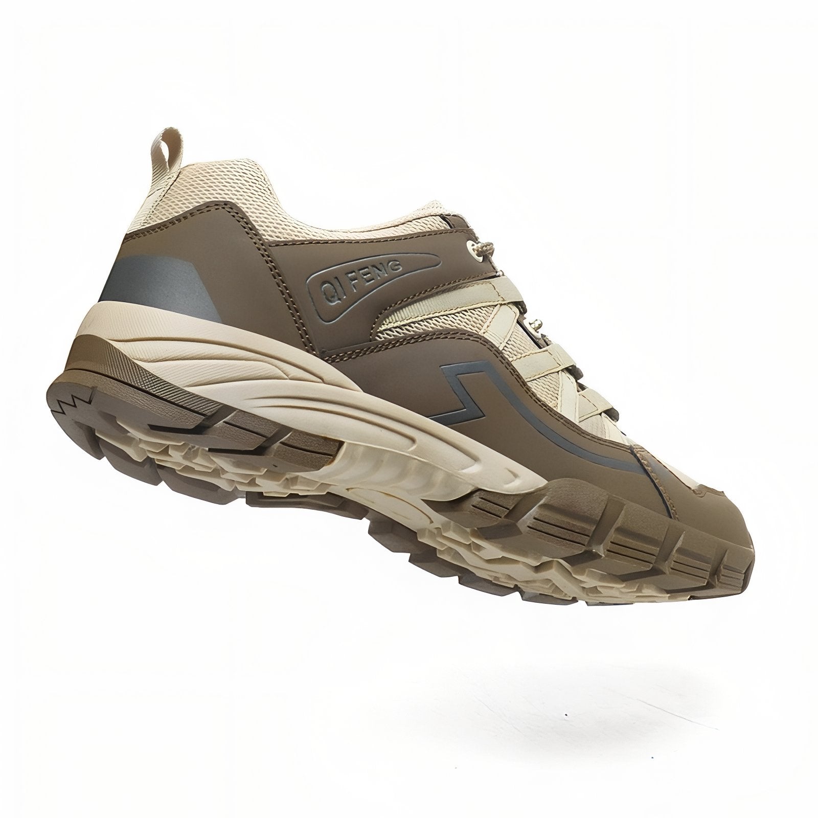 Chaussure Basse De Marche Homme vue latérale - Beige et Marron