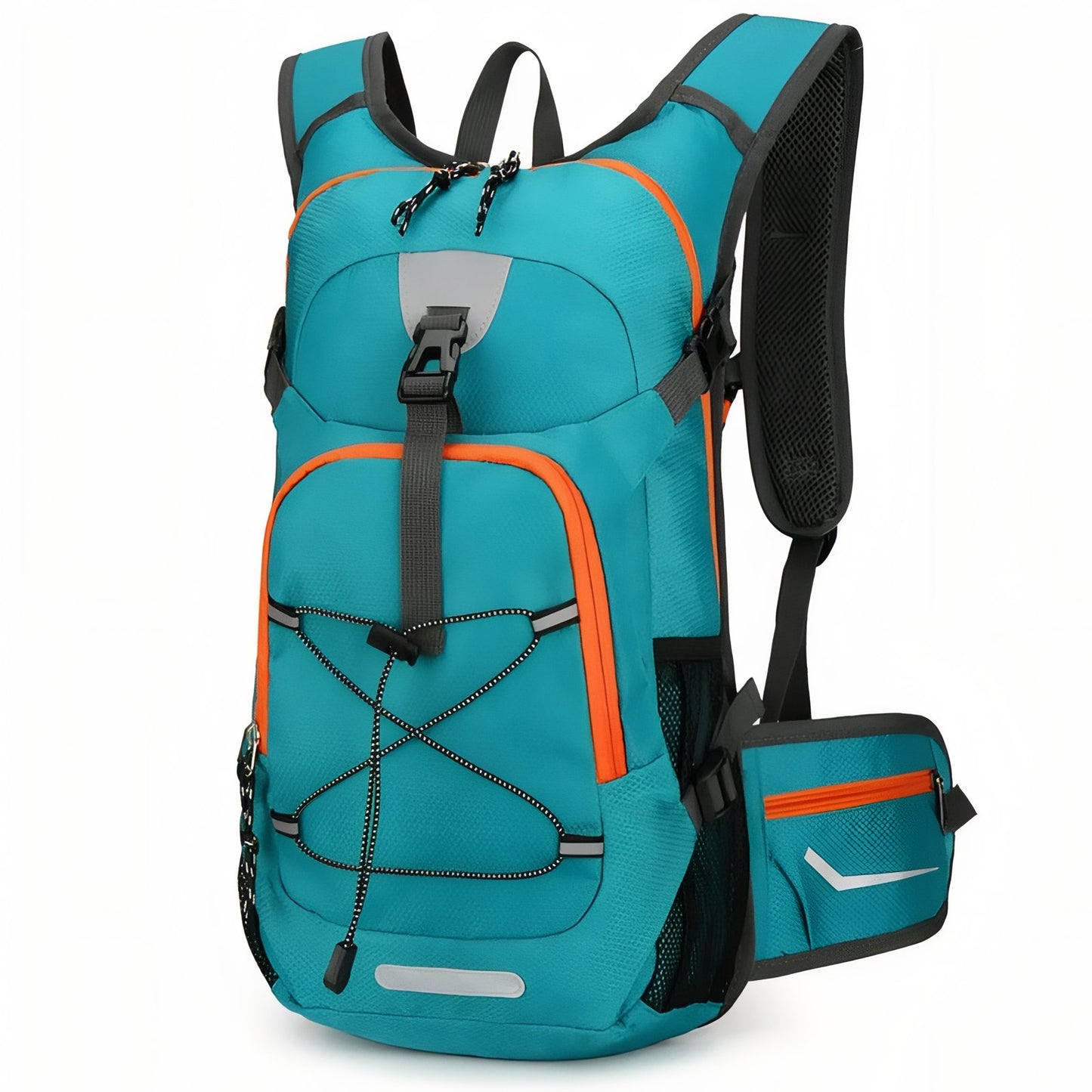 Sac à Dos Randonnée Avec Trou Pour Poche À Eau sac à dos complet - Turquoise et Orange