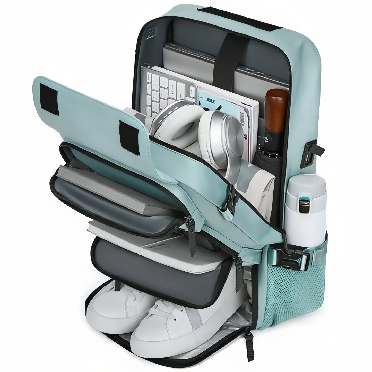 Sac De Voyage Multi Rangements Pratique compartiment ouvert - Rose - Turquoise - Gris - Gris Foncé - Vert Armée - Vert Pastel - Bleu Canard - Noir - Lavande