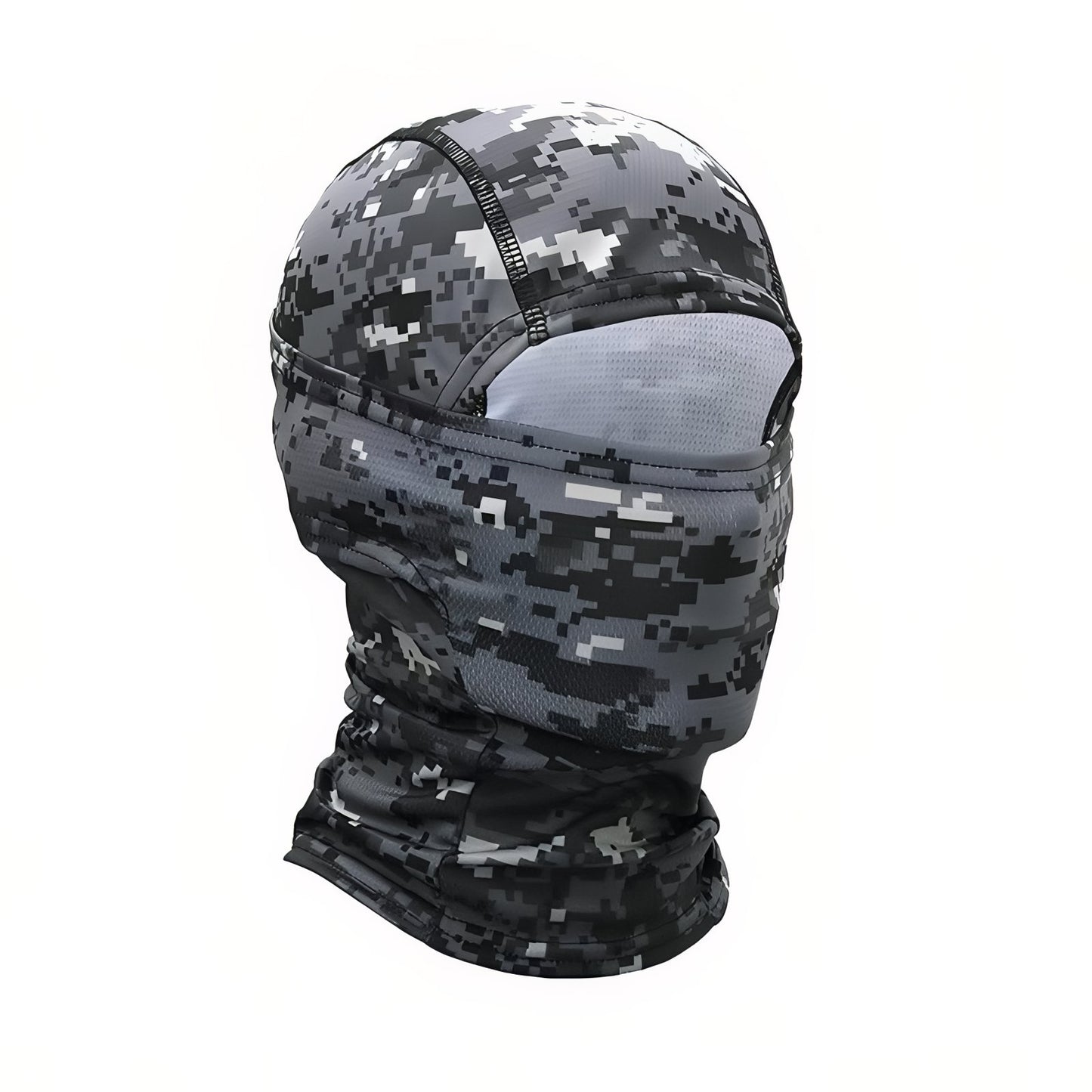 Cagoule Camouflage Militaire - Noir et Gris Camouflage - 56-60cm